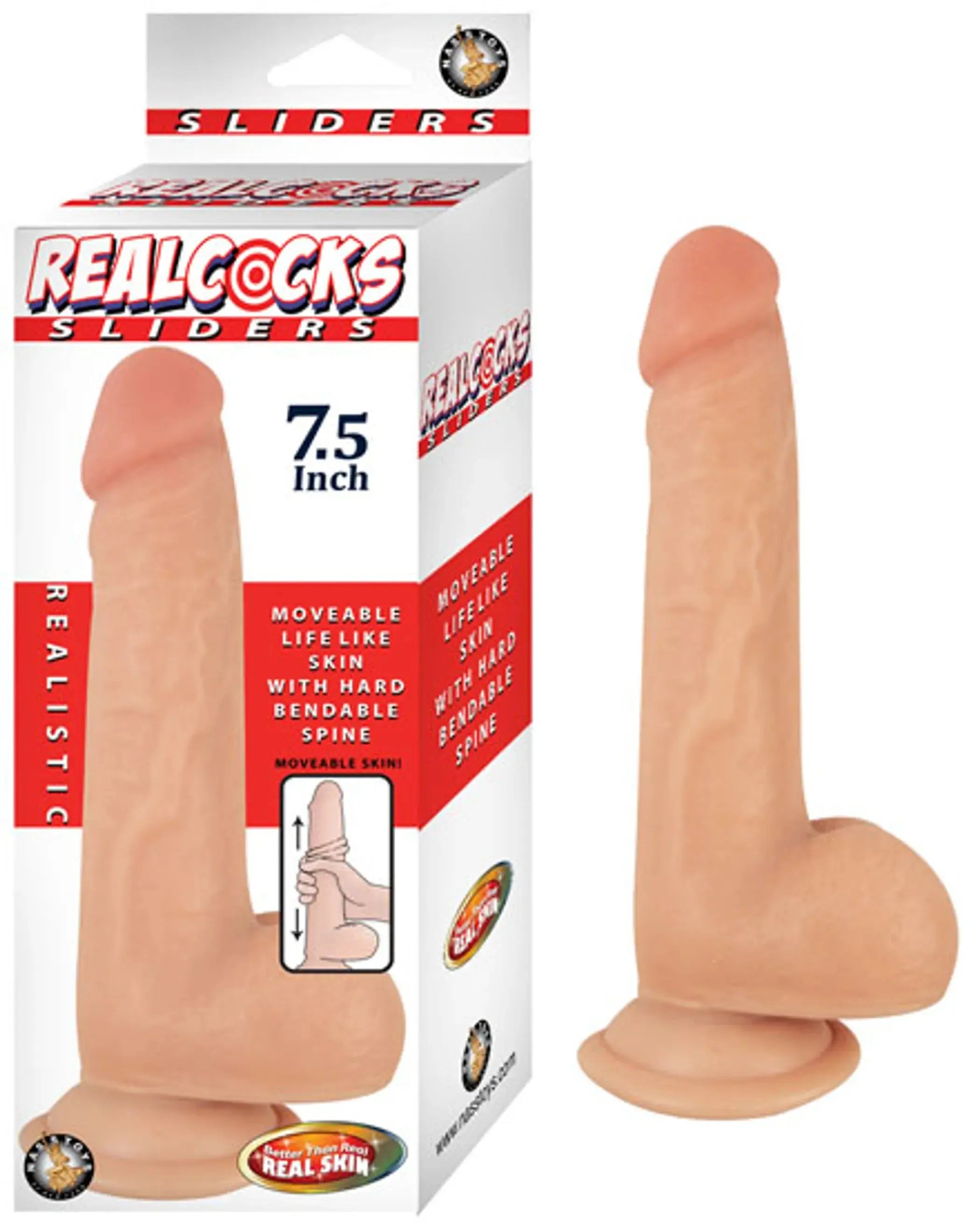 REAL COCKS SLIDERS 7.5IN FLESH Nasstoys
