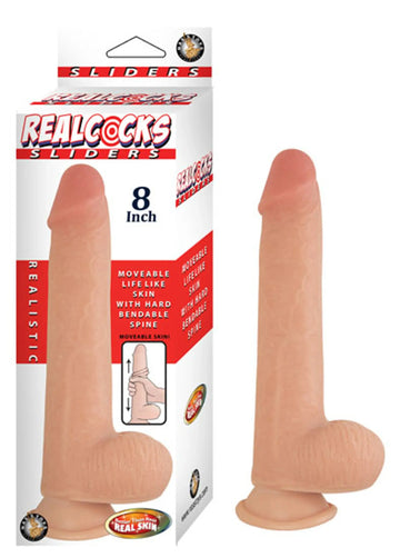 REAL COCKS SLIDERS 8IN FLESH Nasstoys