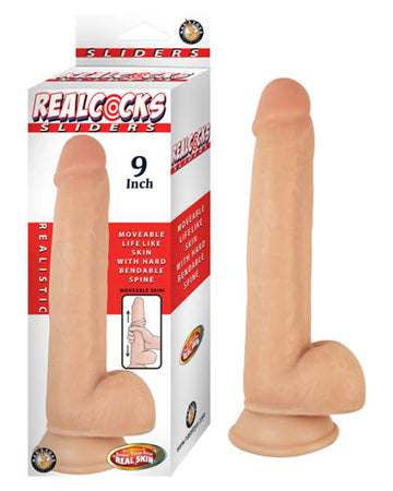 REAL COCKS SLIDERS 9IN FLESH Nasstoys