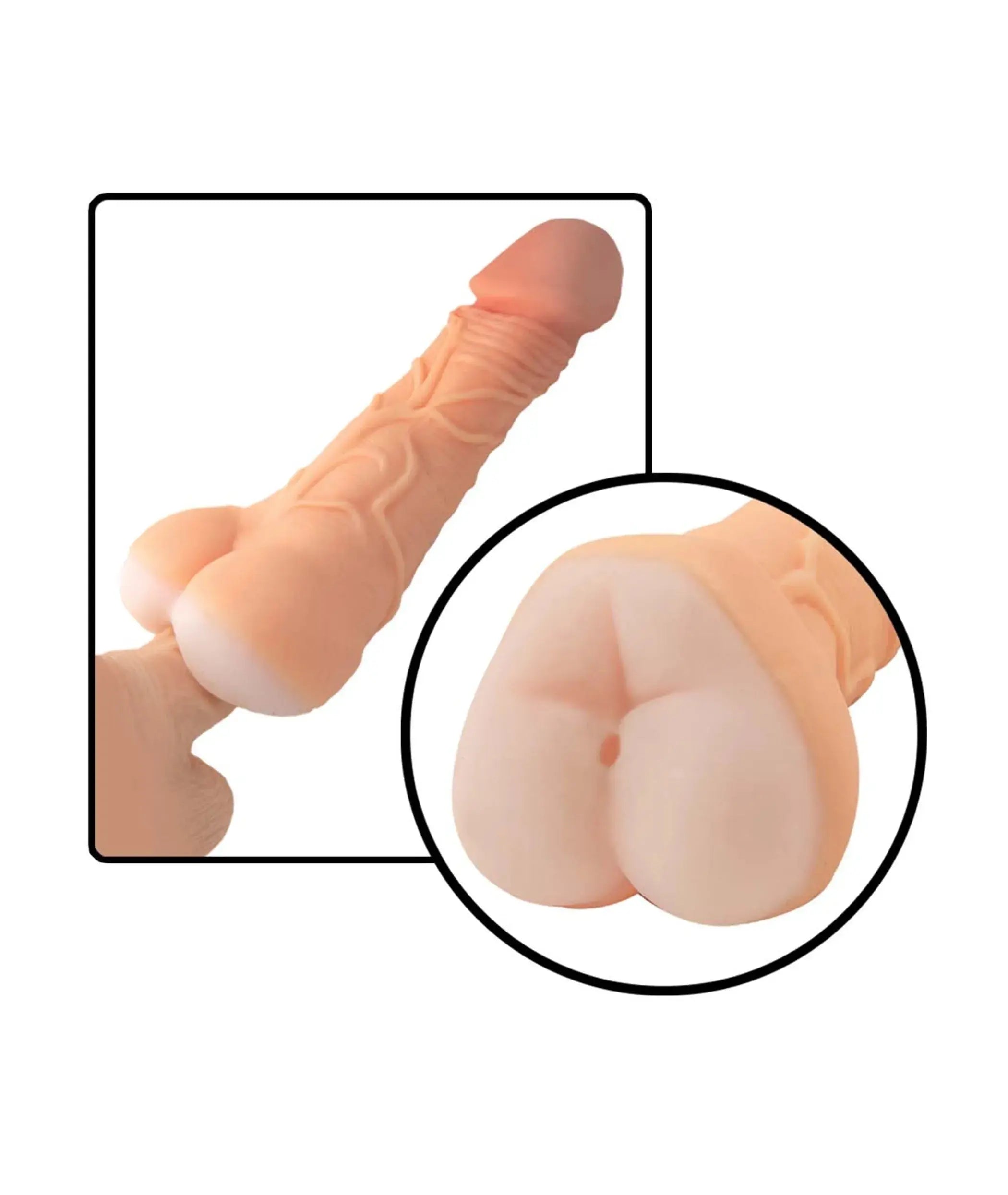 REALCOCKS SELF LUBRICATING 9IN 3 IN 1 MASTURBATOR WHITE Nasstoys