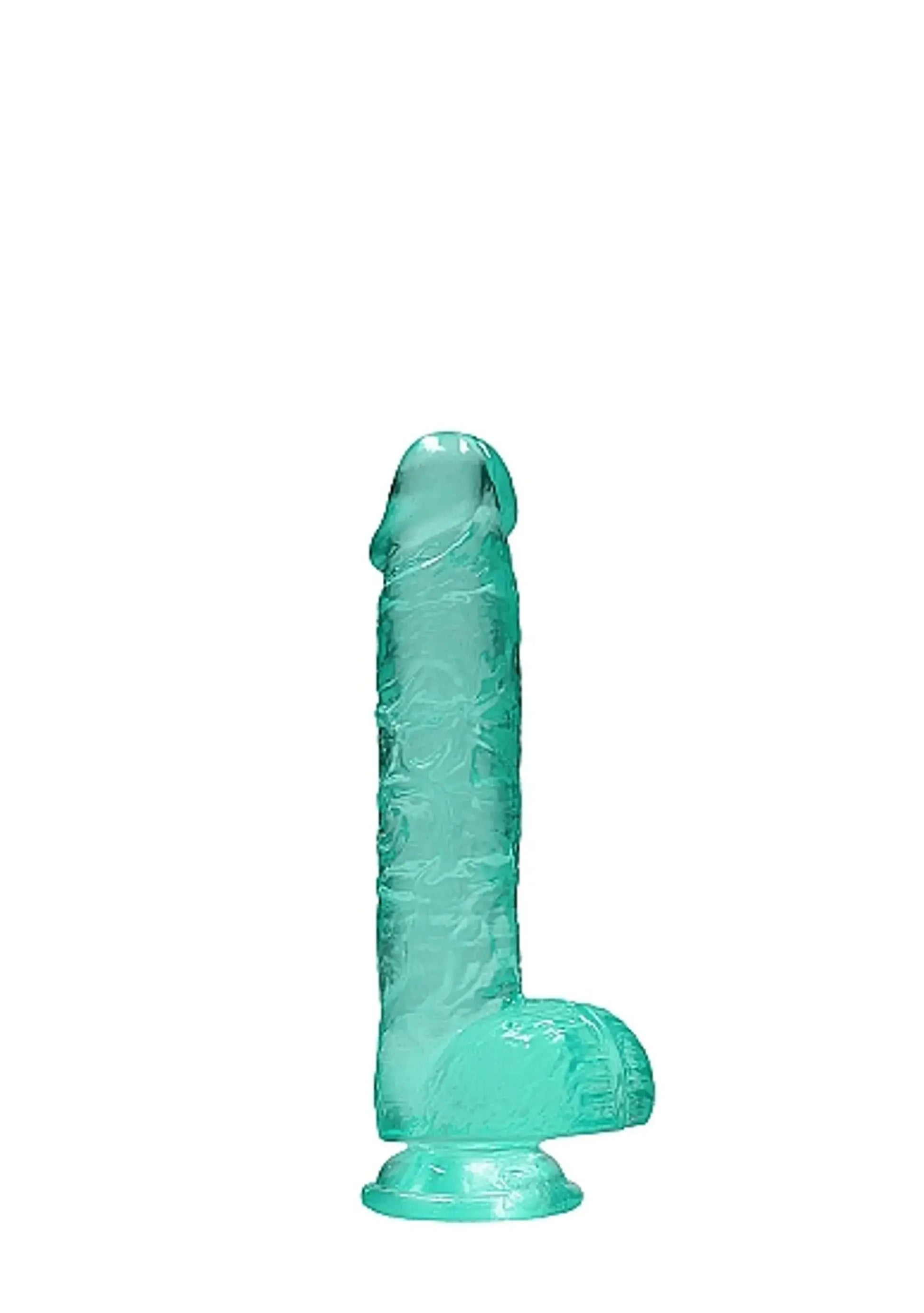 REALROCK 6IN REALISTIC DILDO W/ BALLS TURQUOISE SHOTS AMERICA