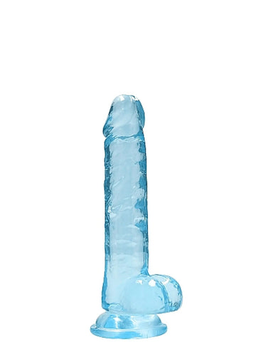 REALROCK 7IN REALISTIC DILDO W/ BALLS BLUE SHOTS AMERICA