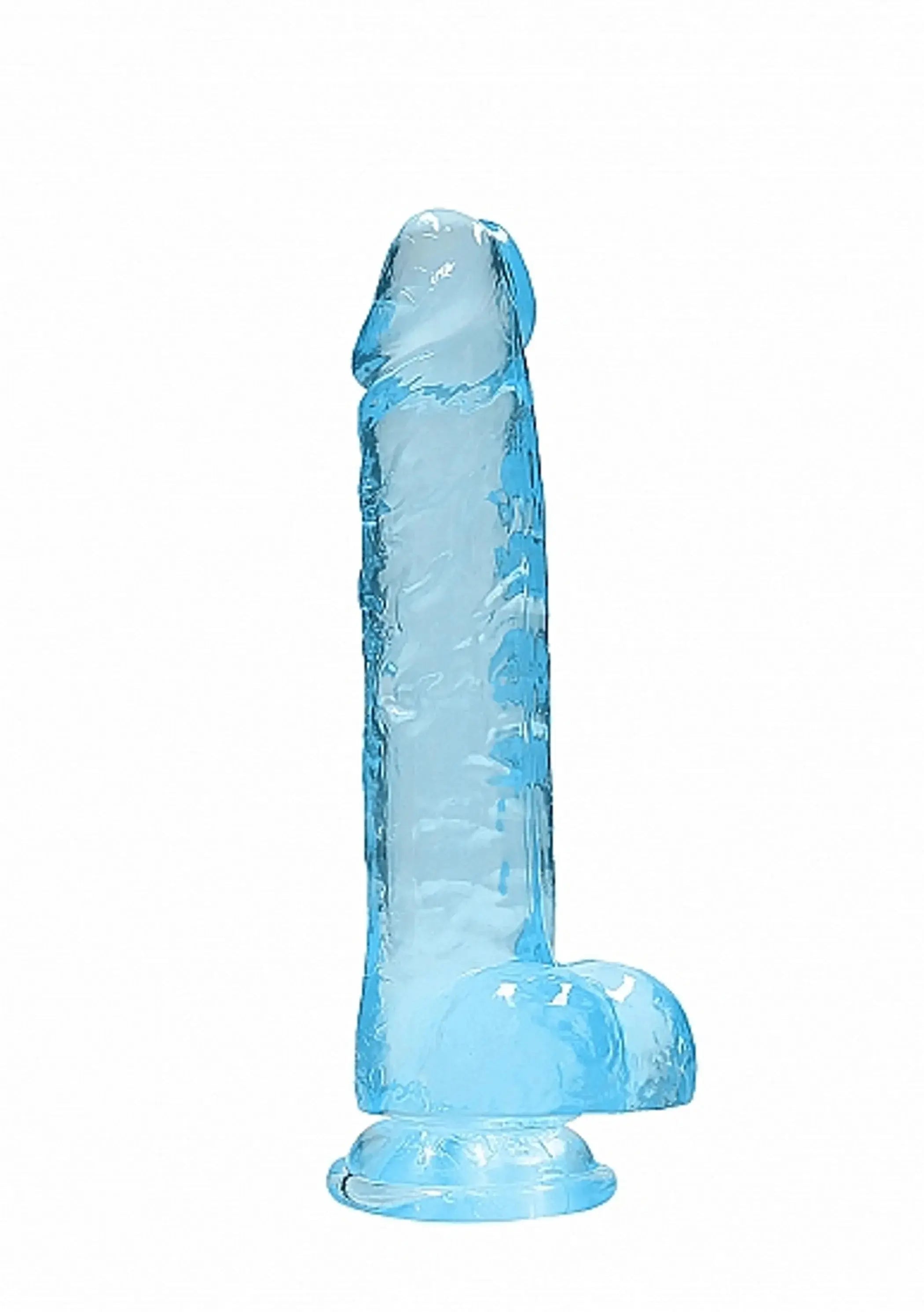 REALROCK 8IN REALISTIC DILDO W/ BALLS BLUE SHOTS AMERICA