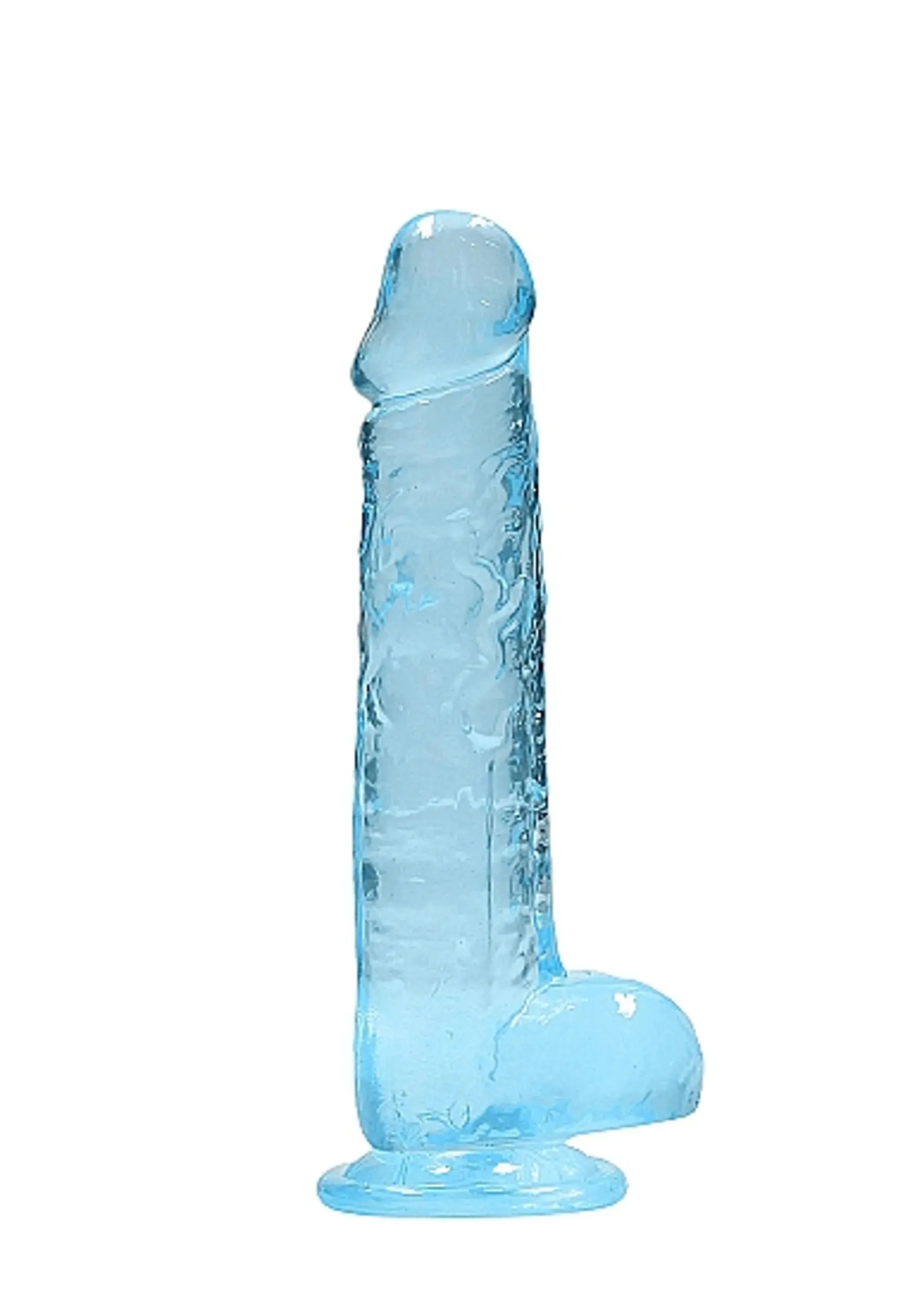 REALROCK 8IN REALISTIC DILDO W/ BALLS BLUE SHOTS AMERICA
