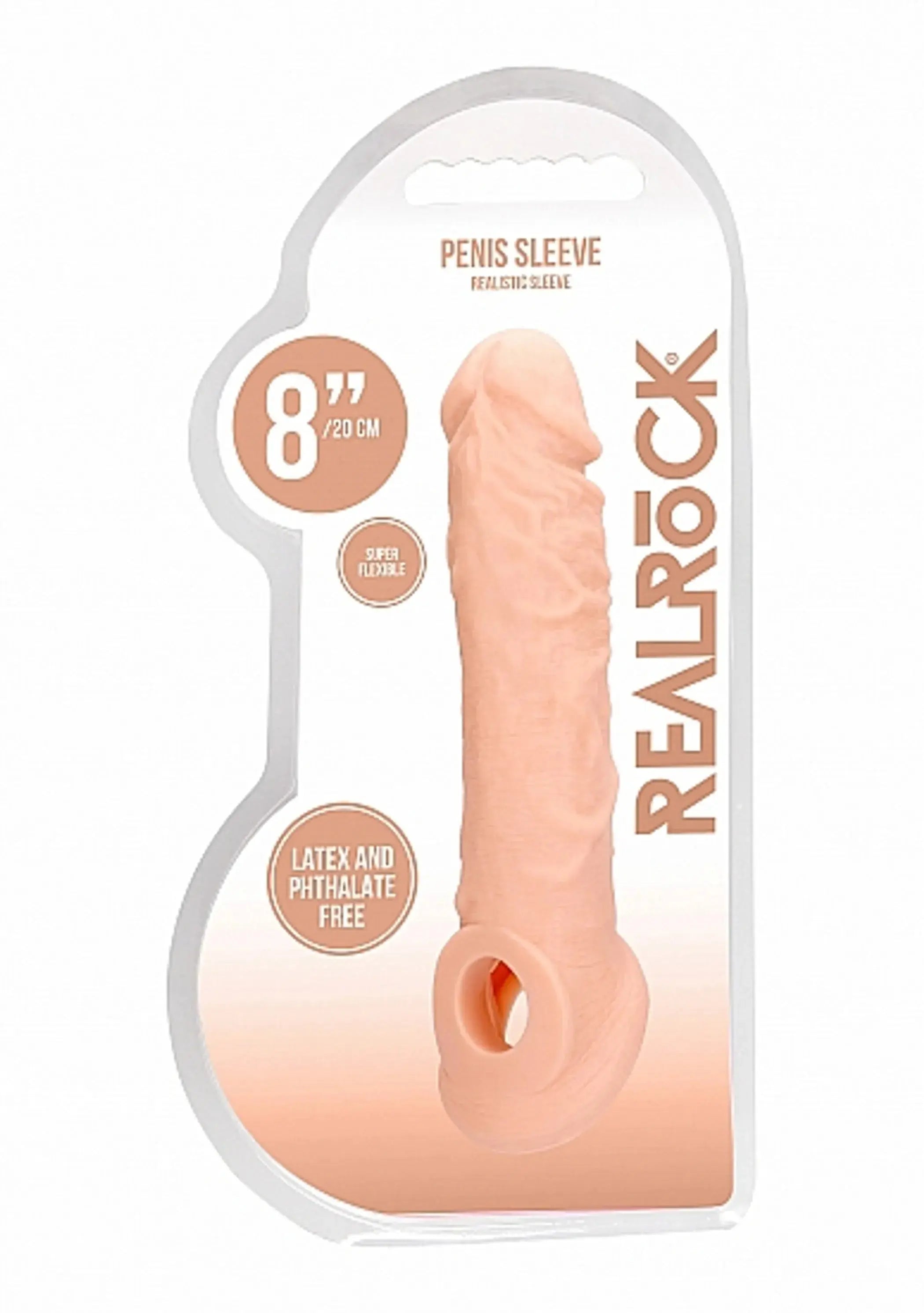 REALROCK PENIS SLEEVE 8IN FLESH SHOTS AMERICA