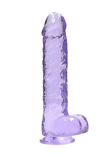 REALROCK REALISTIC DILDO W/ BALLS 10IN PURPLE SHOTS AMERICA