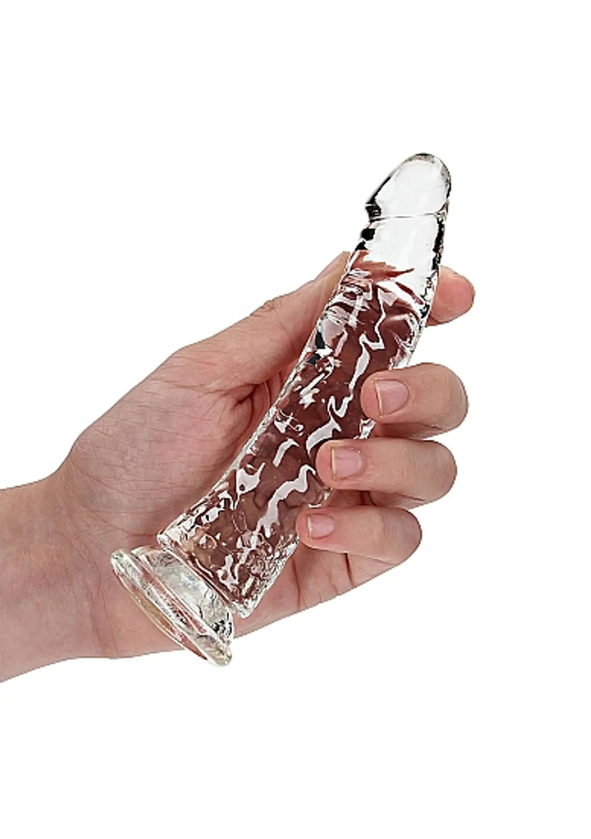 REALROCK SLIM DILDO 6IN TRANSPARENT SHOTS AMERICA