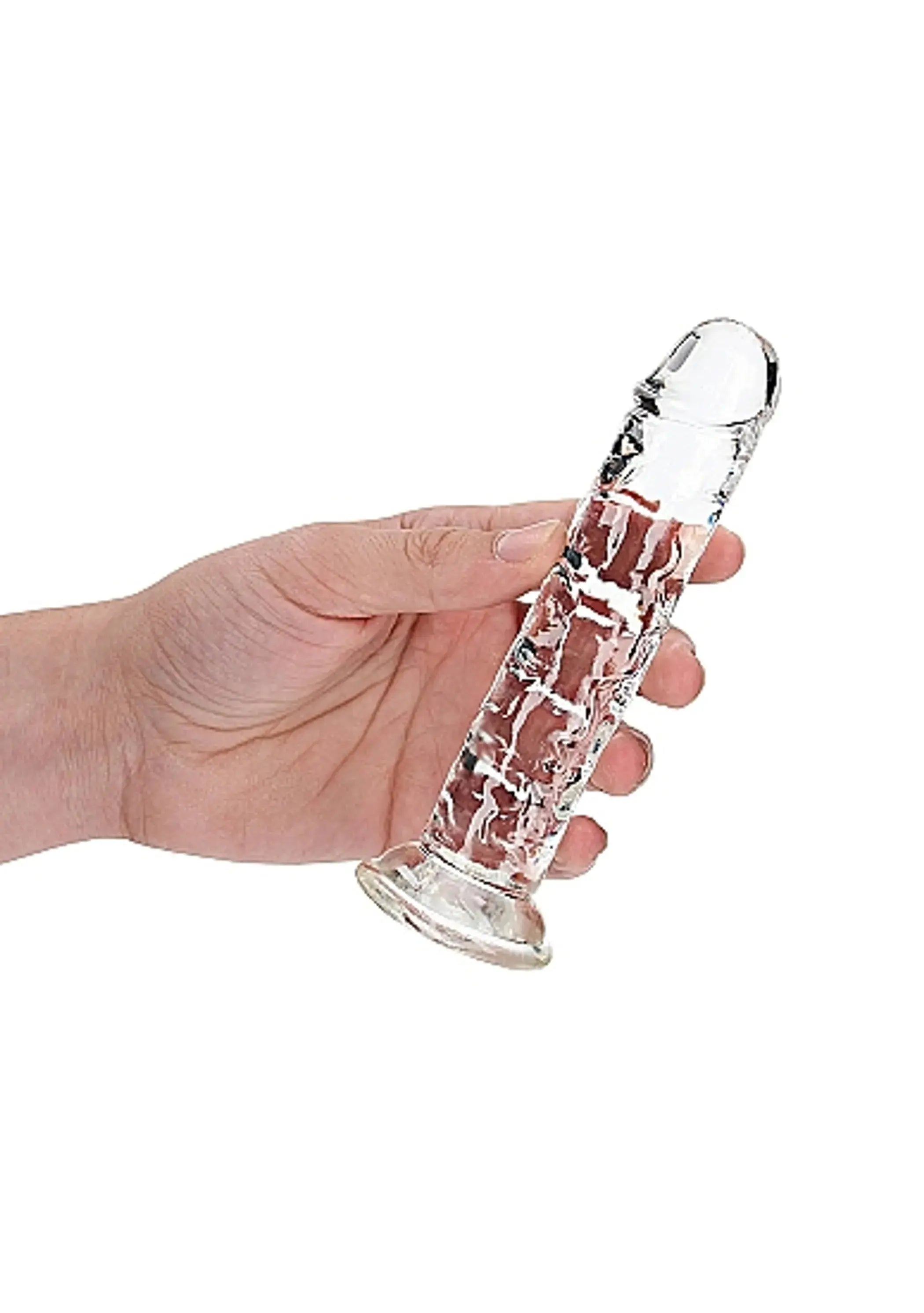 REALROCK STRAIGHT REALISTIC 6 IN DILDO TRANSPARENT SHOTS AMERICA