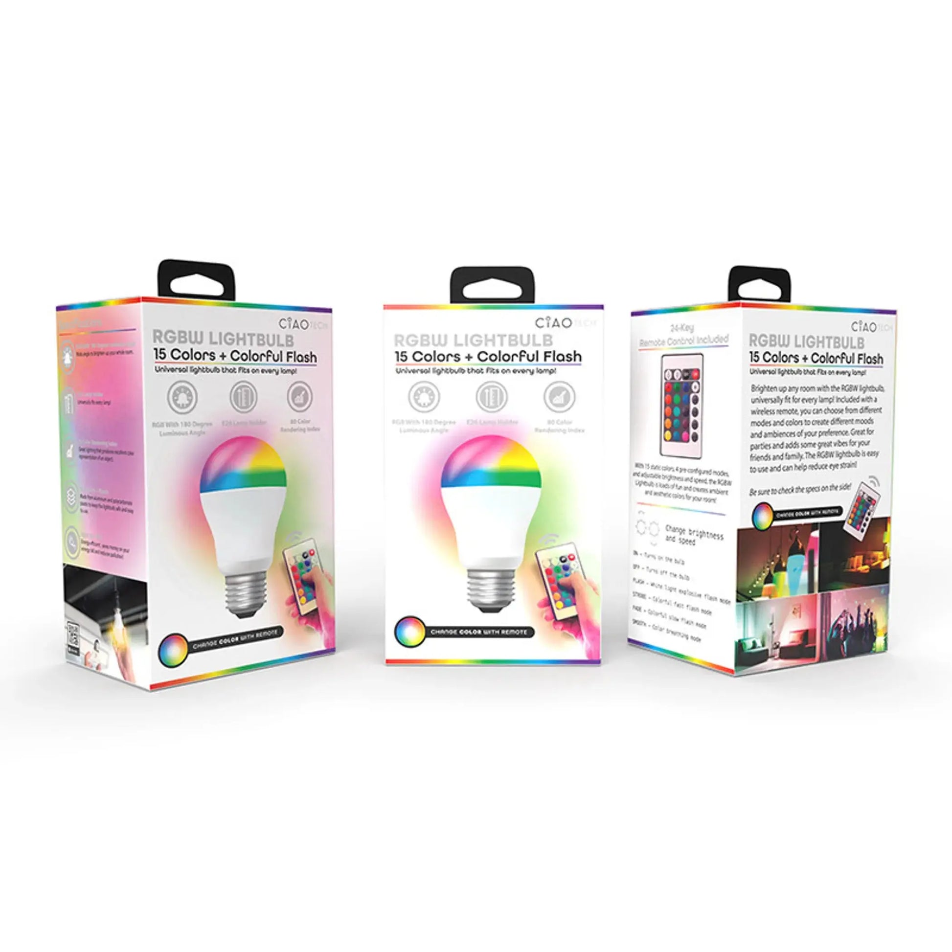 RGBW LED Bulb With Remote CIAO Tech