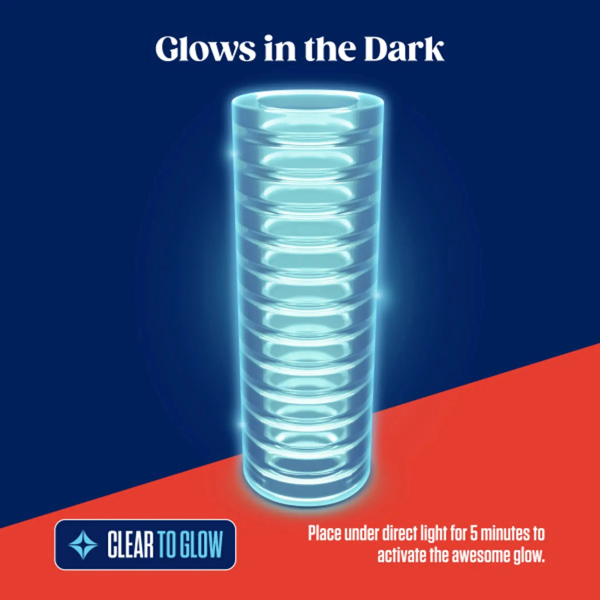 RIZE RIBZ GLOW IN THE DARK SELF LUBRICATING STROKER CLEAR Blush Novelties