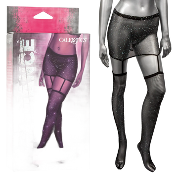 RADIANCE 1PC GARTER SKIRT W/ THIGH HIGHS California Exotic Novelties
