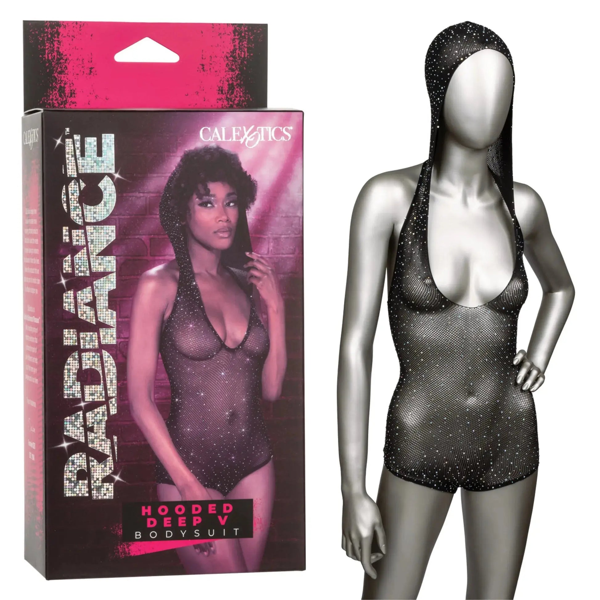 Radiance Hooded Deep V Bodysuit California Exotic Novelties