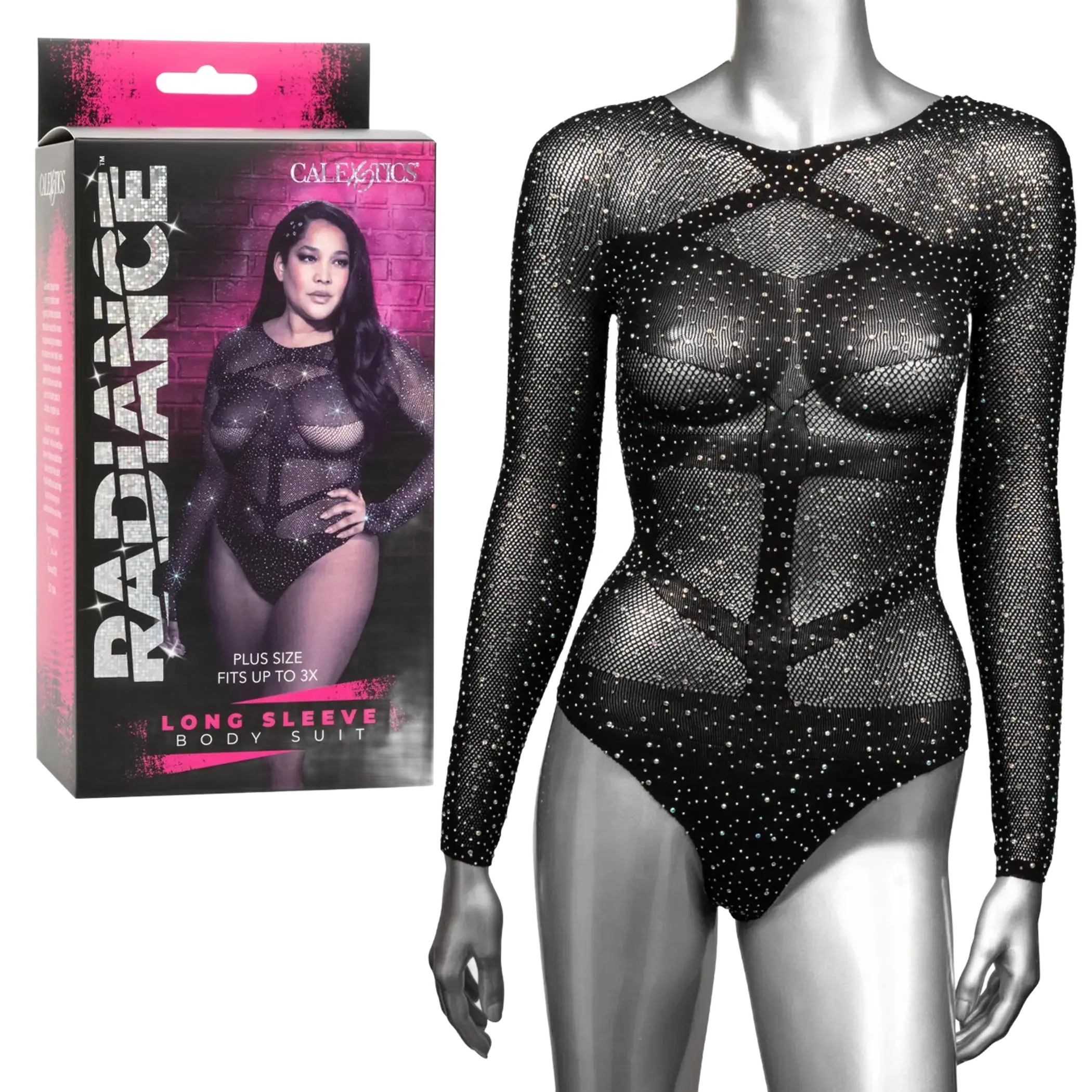 RADIANCE PLUS LONG SLEEVE BODYSUIT California Exotic Novelties