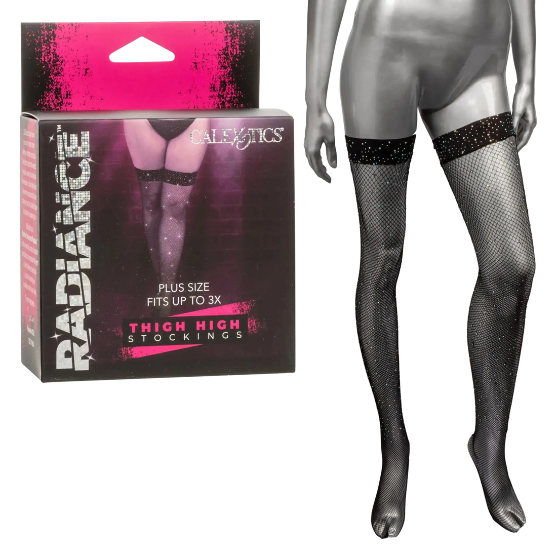 RADIANCE PLUS SIZE THIGH HIGH STOCKINGS California Exotic Novelties