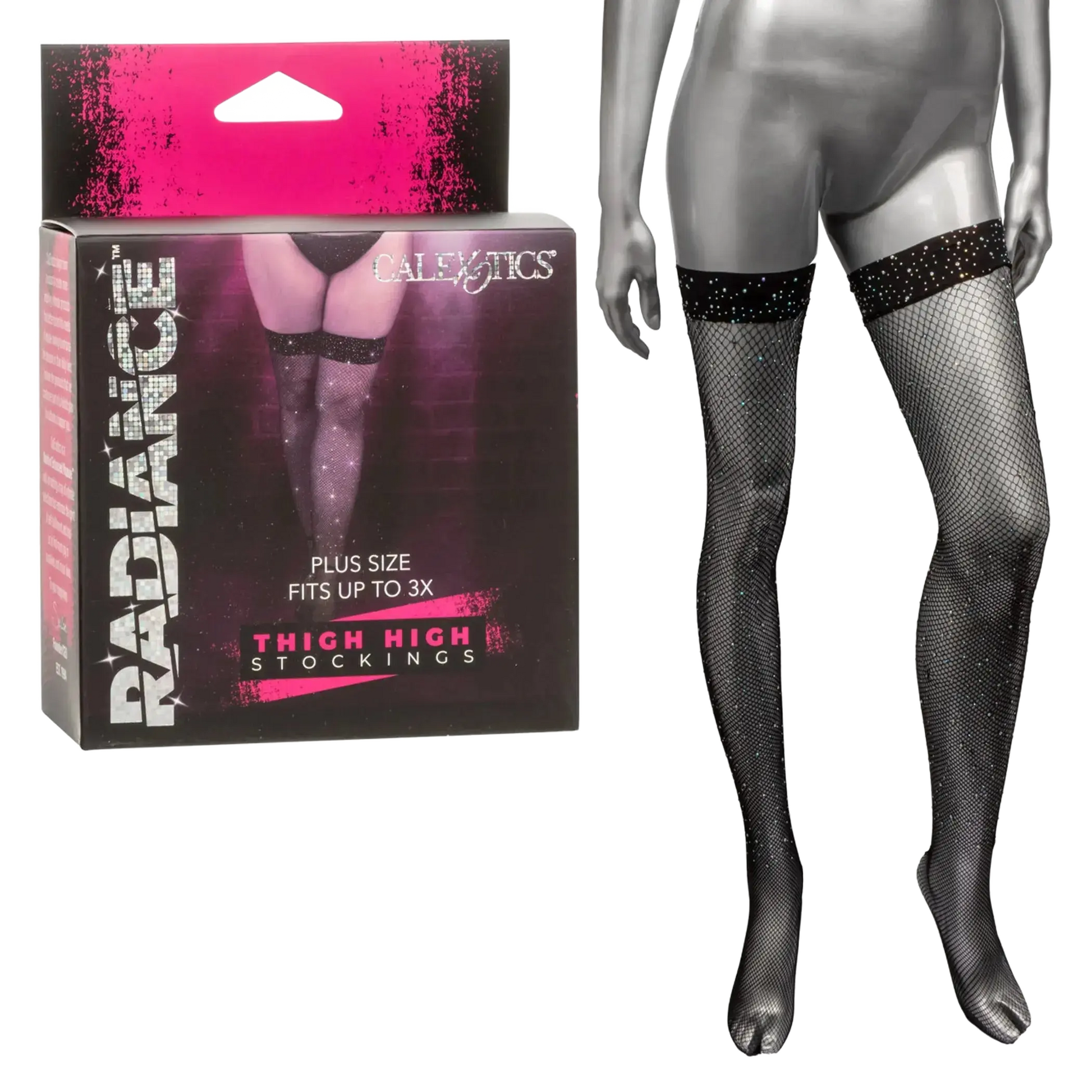 RADIANCE PLUS SIZE THIGH HIGH STOCKINGS California Exotic Novelties