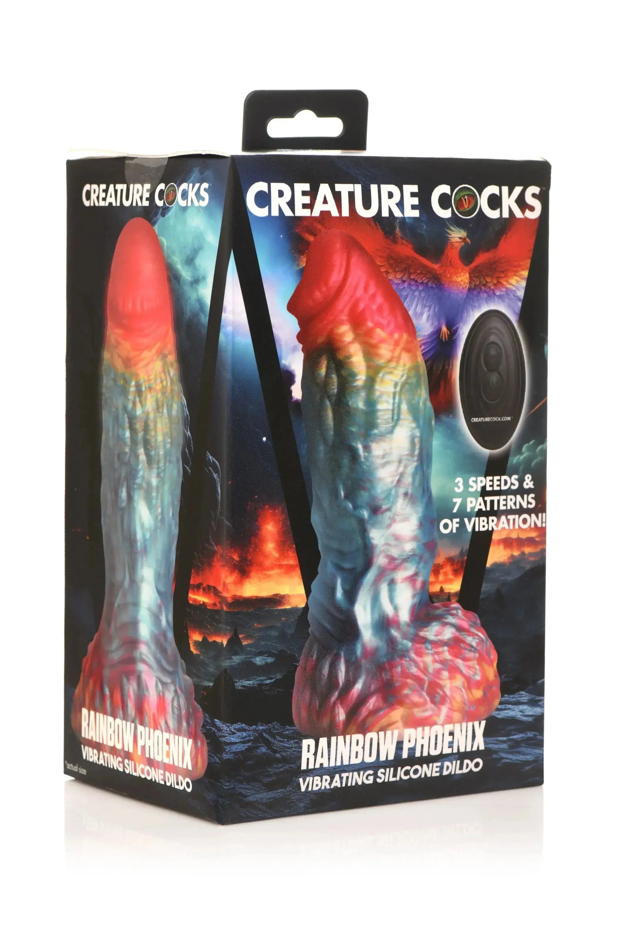 Rainbow Phoenix Vibrating Silicone Dildo XR Brands