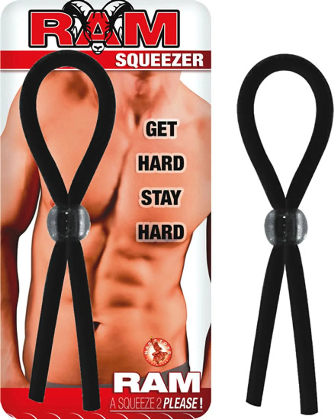 Ram Squeezer Black Adjustable Ring Nasstoys