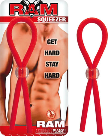 Ram Squeezer Red Adjustable Cock Ring Nasstoys