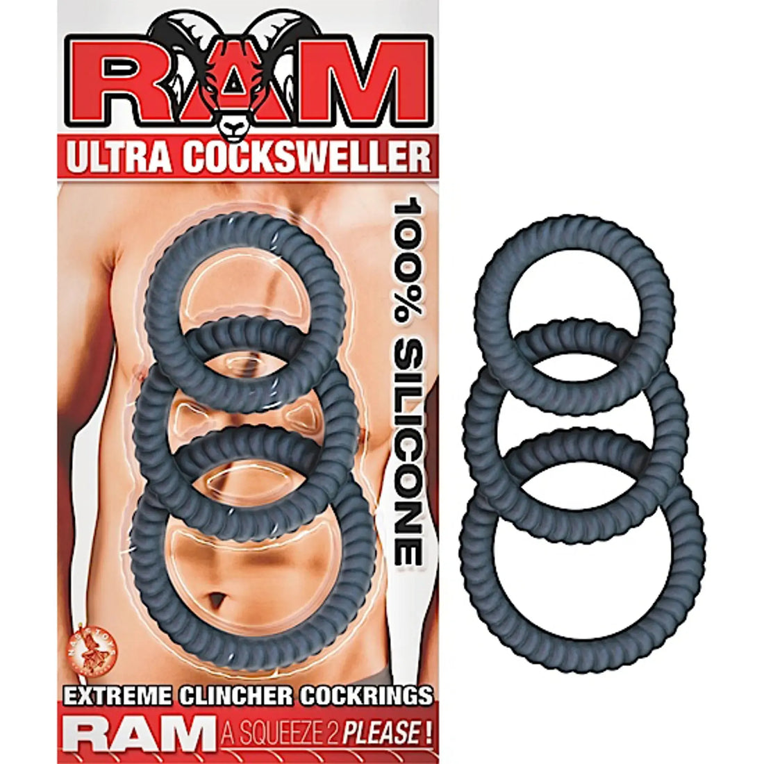 Ram Ultra Cock Rings Black Nasstoys
