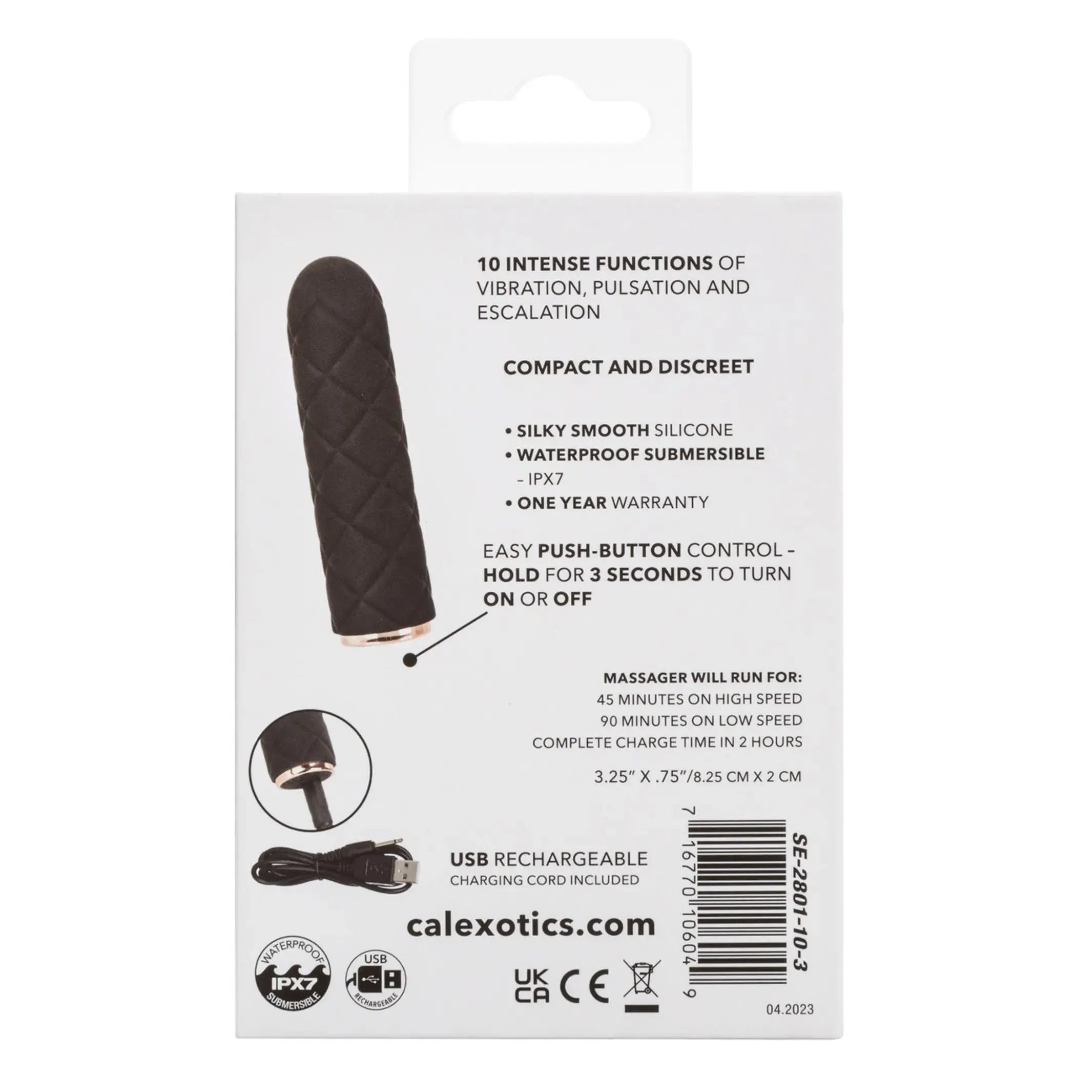 Raven Quilted Seducer Mini Massager California Exotic Novelties