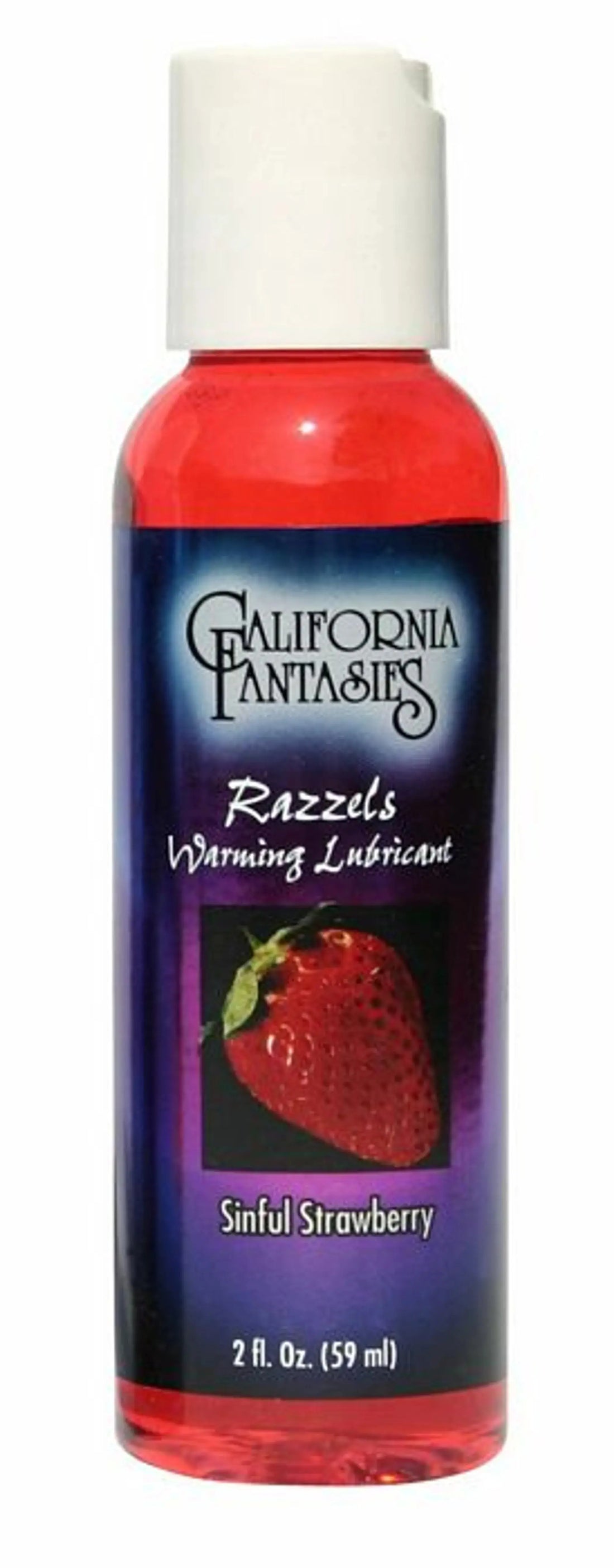Razzels Sinful Strawberry Warming Lubricant 2.5 oz California Fantasies