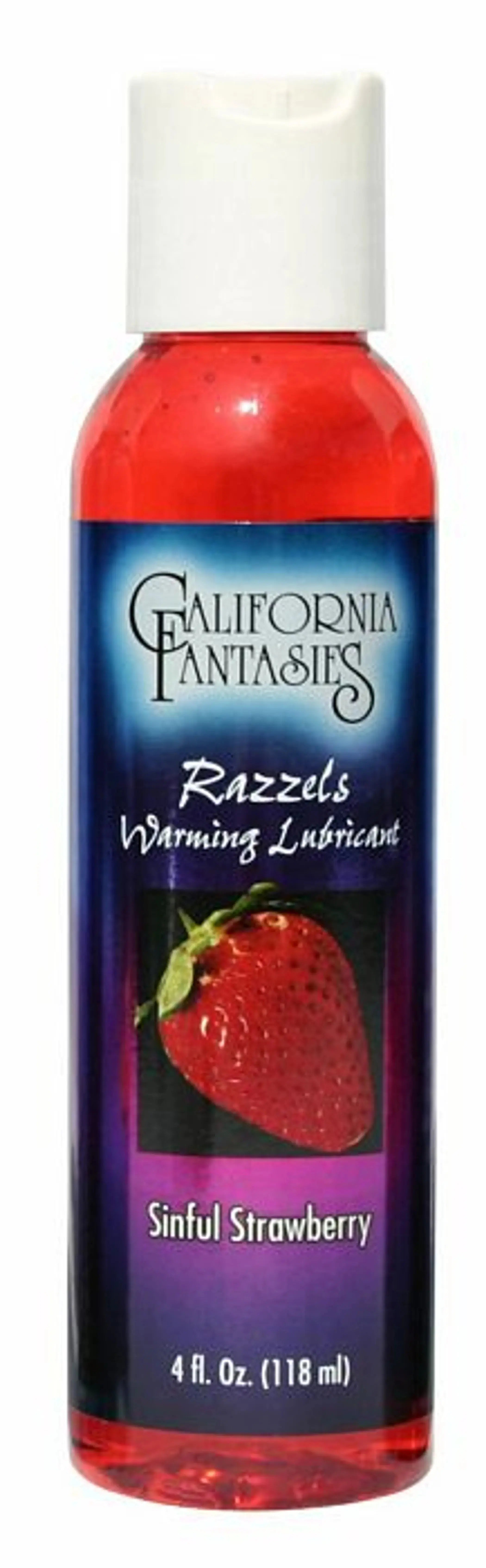 Razzels Strawberry Warming Lube 4 oz California Fantasies