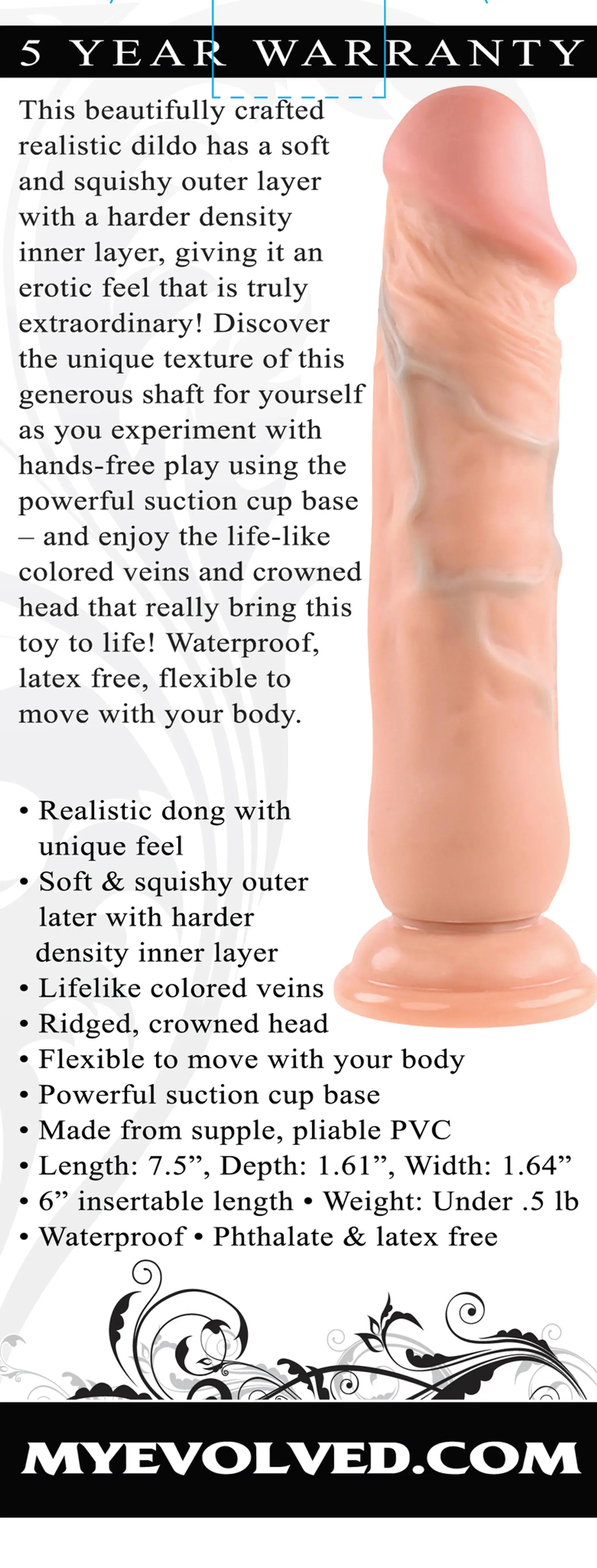 Realistic Dong 7 Light Evolved Novelties