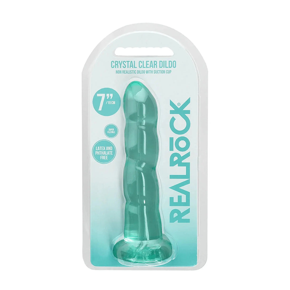 Realrock Non-Realistic 7-Inch Dildo Turquoise Shots America