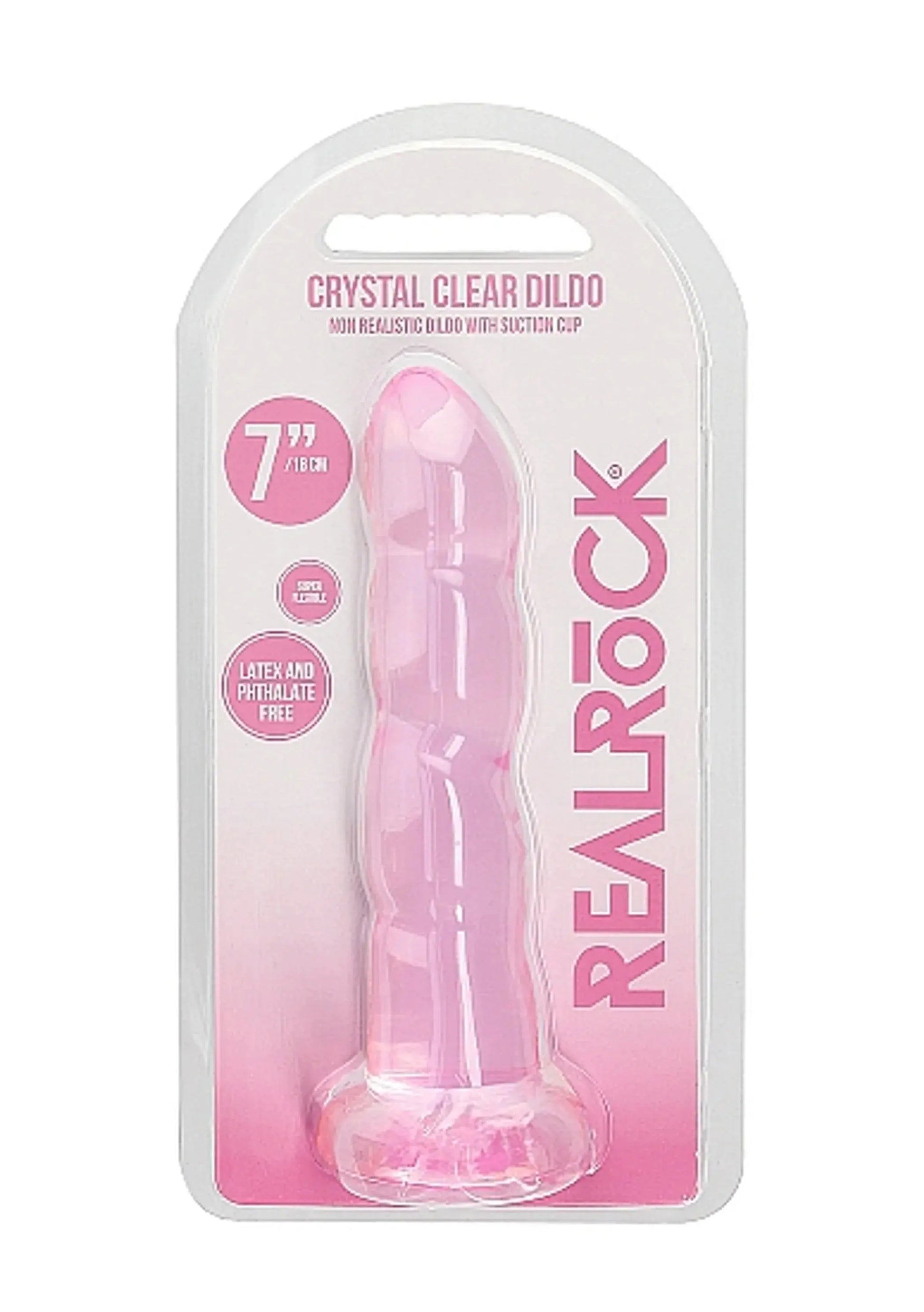 Realrock Non-Realistic 7in Dildo Pink Shots America