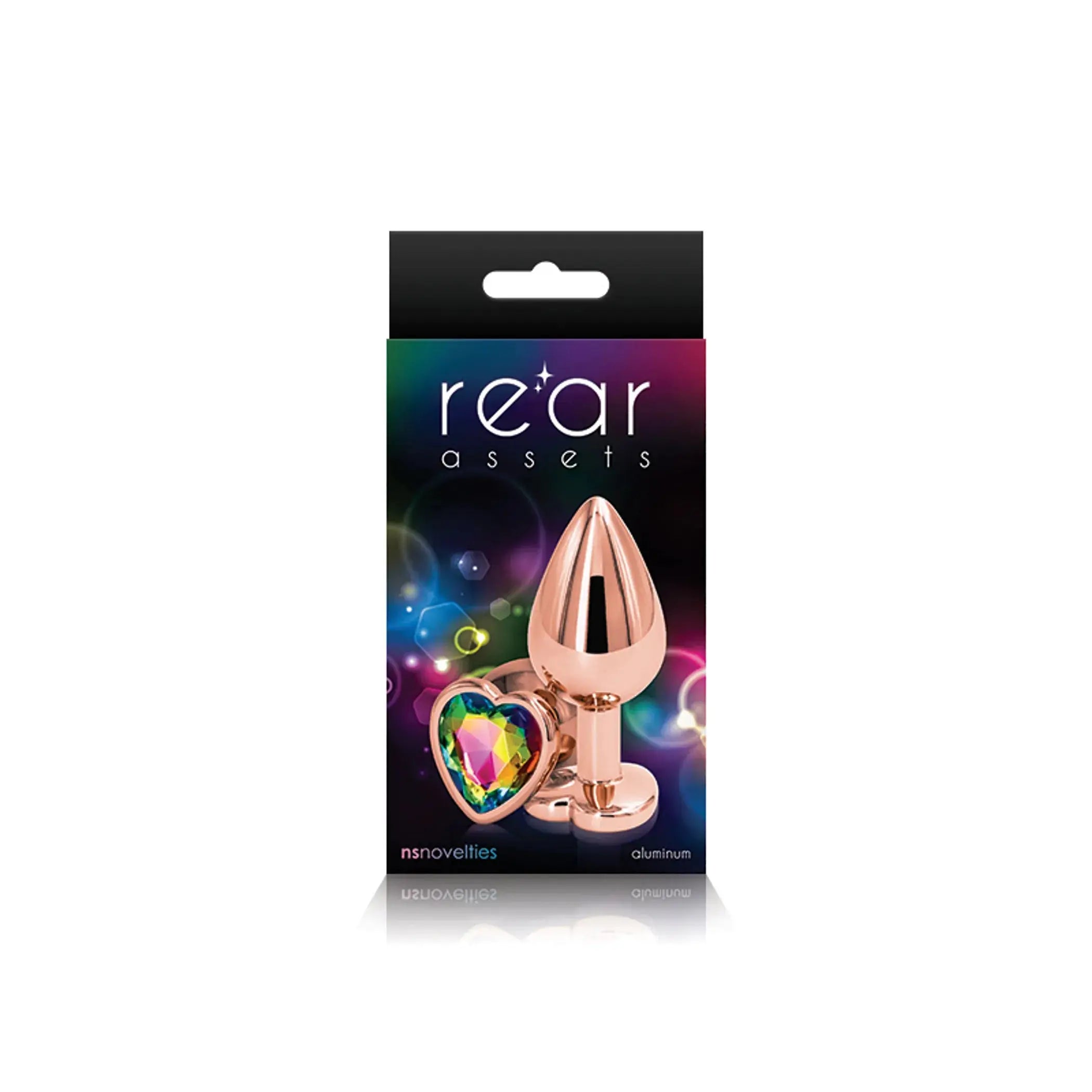 Rear Assets Rose Gold Heart Medium Rainbow NS Novelties