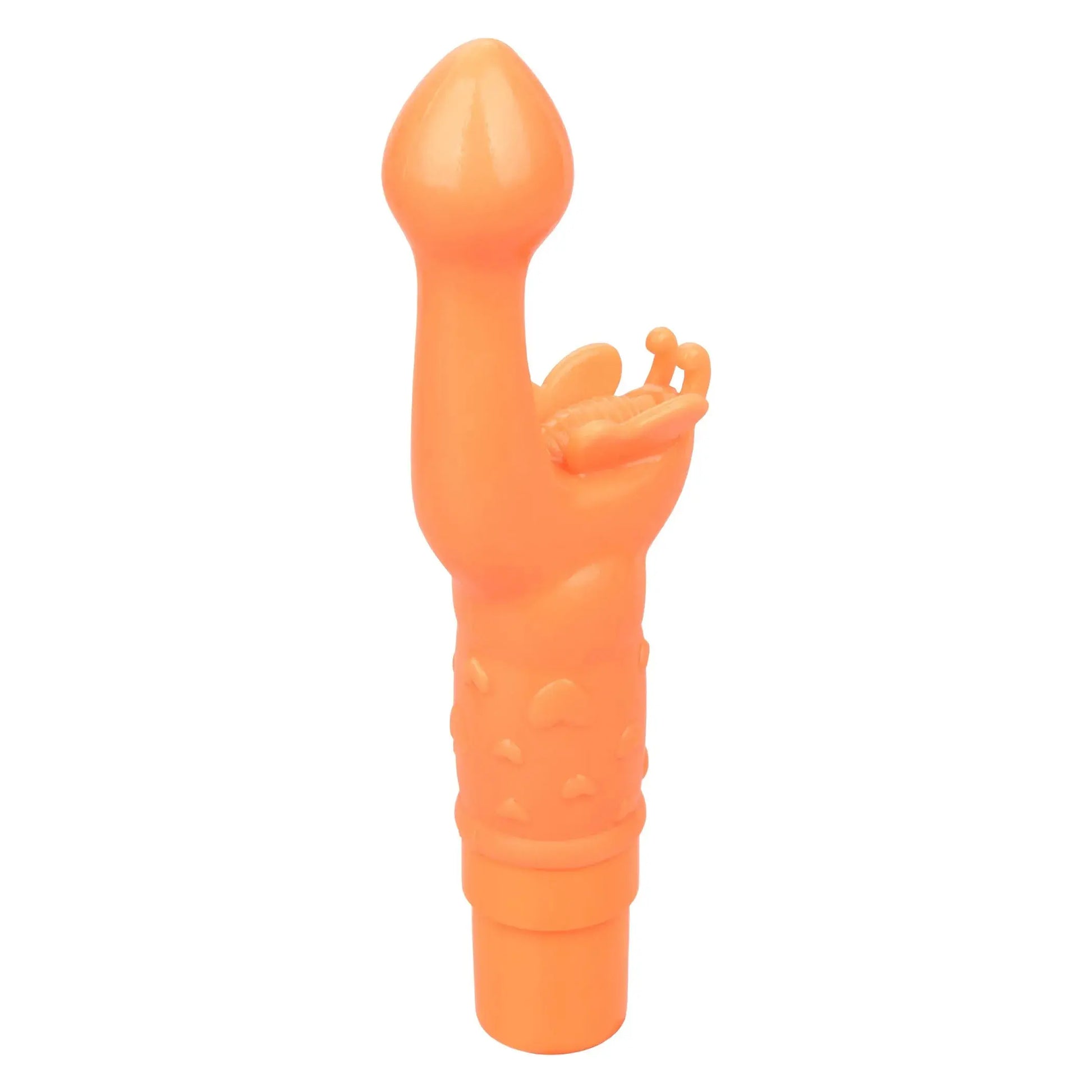Rechargeable Butterfly Kiss Vibrator in Orange California Exotic Novelties