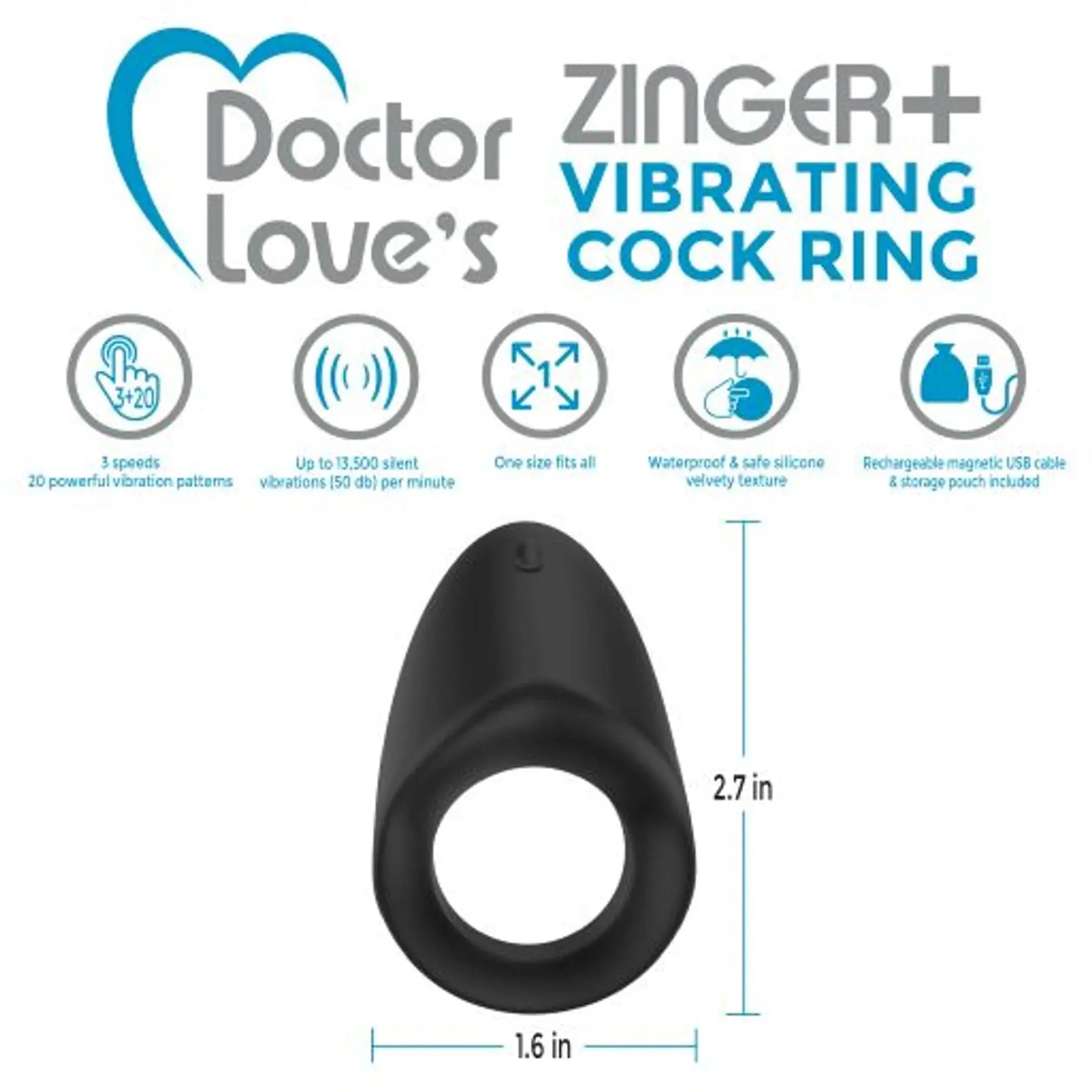 Rechargeable Vibrating Cock Ring Doctor Love