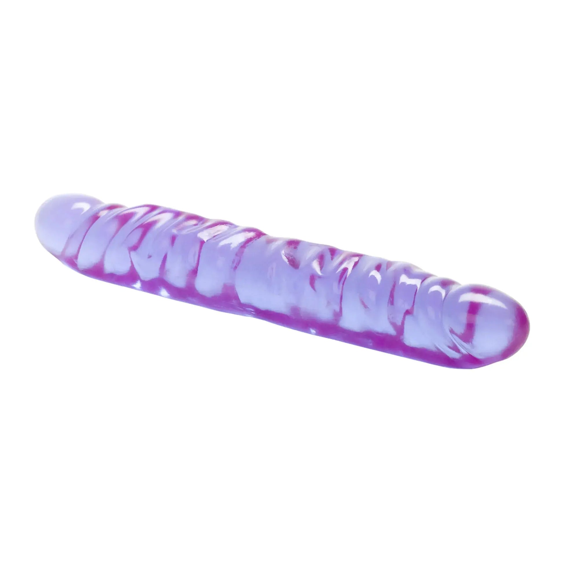 Reflective Gel Veined Double Dong 12in California Exotic Novelties