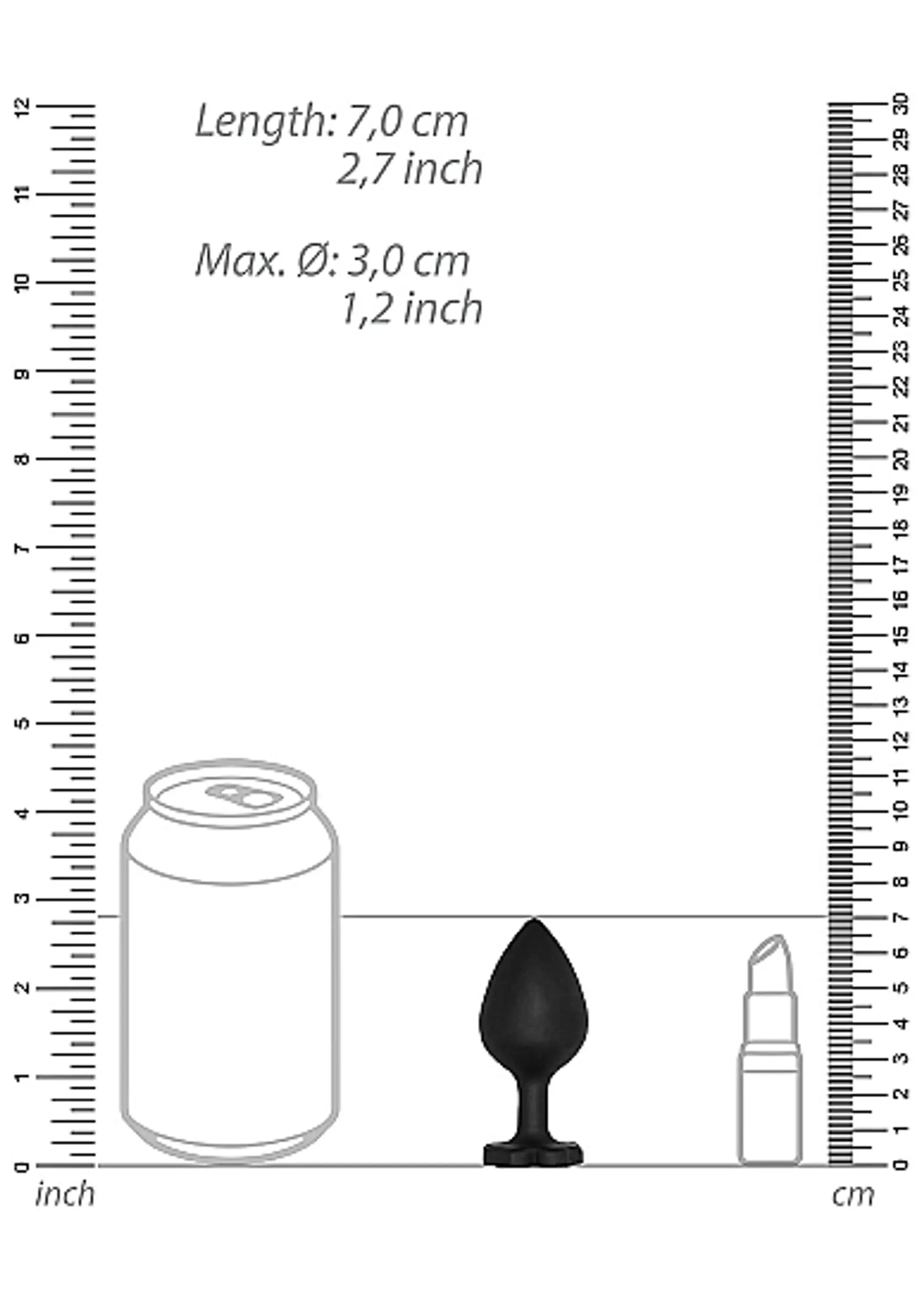 Regular Lucky Diamond Butt Plug Black SHOTS AMERICA