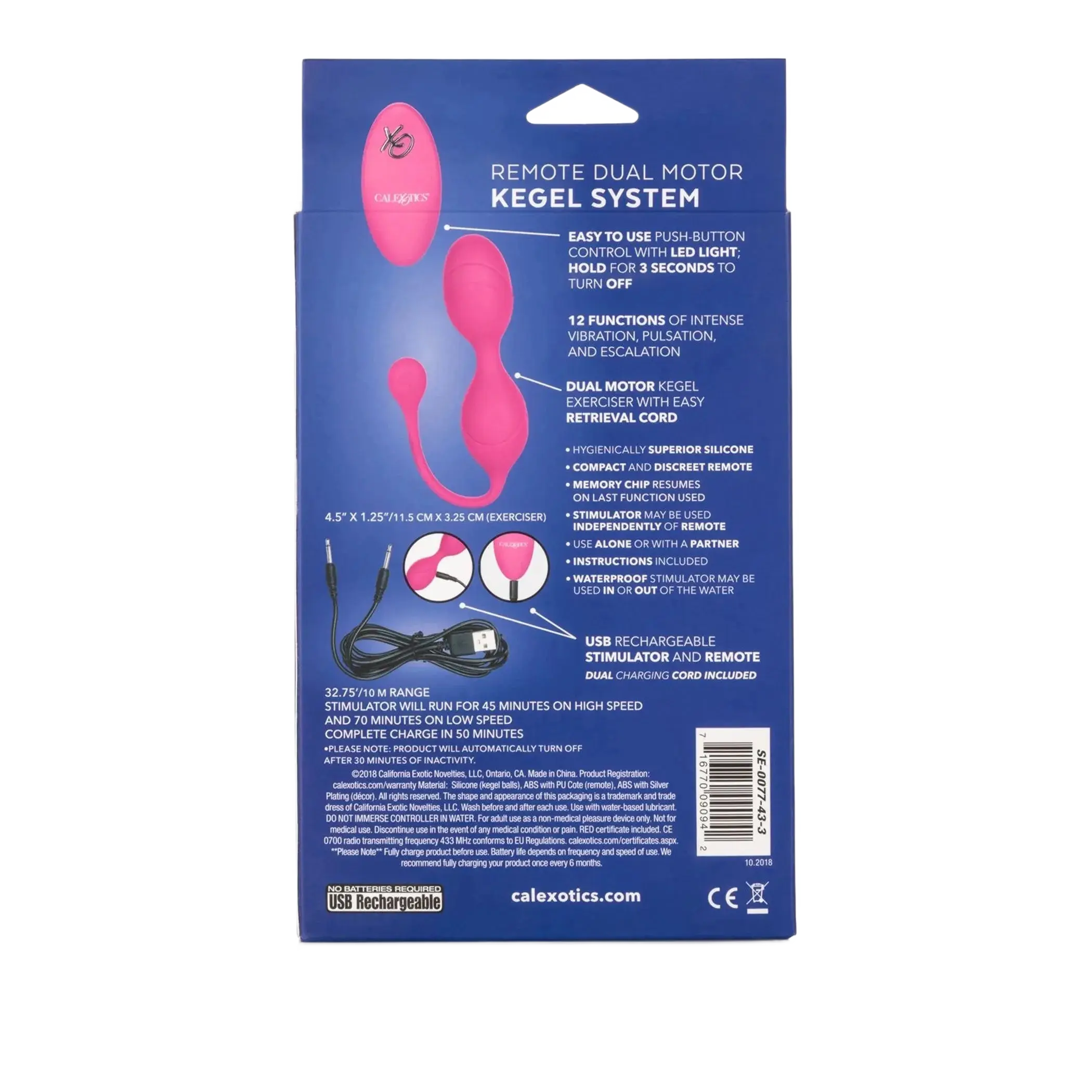 REMOTE DUAL MOTOR KEGEL SYSTEM California Exotic Novelties