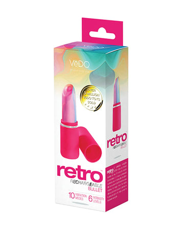 Retro Rechargeable Bullet - Pink Vedo
