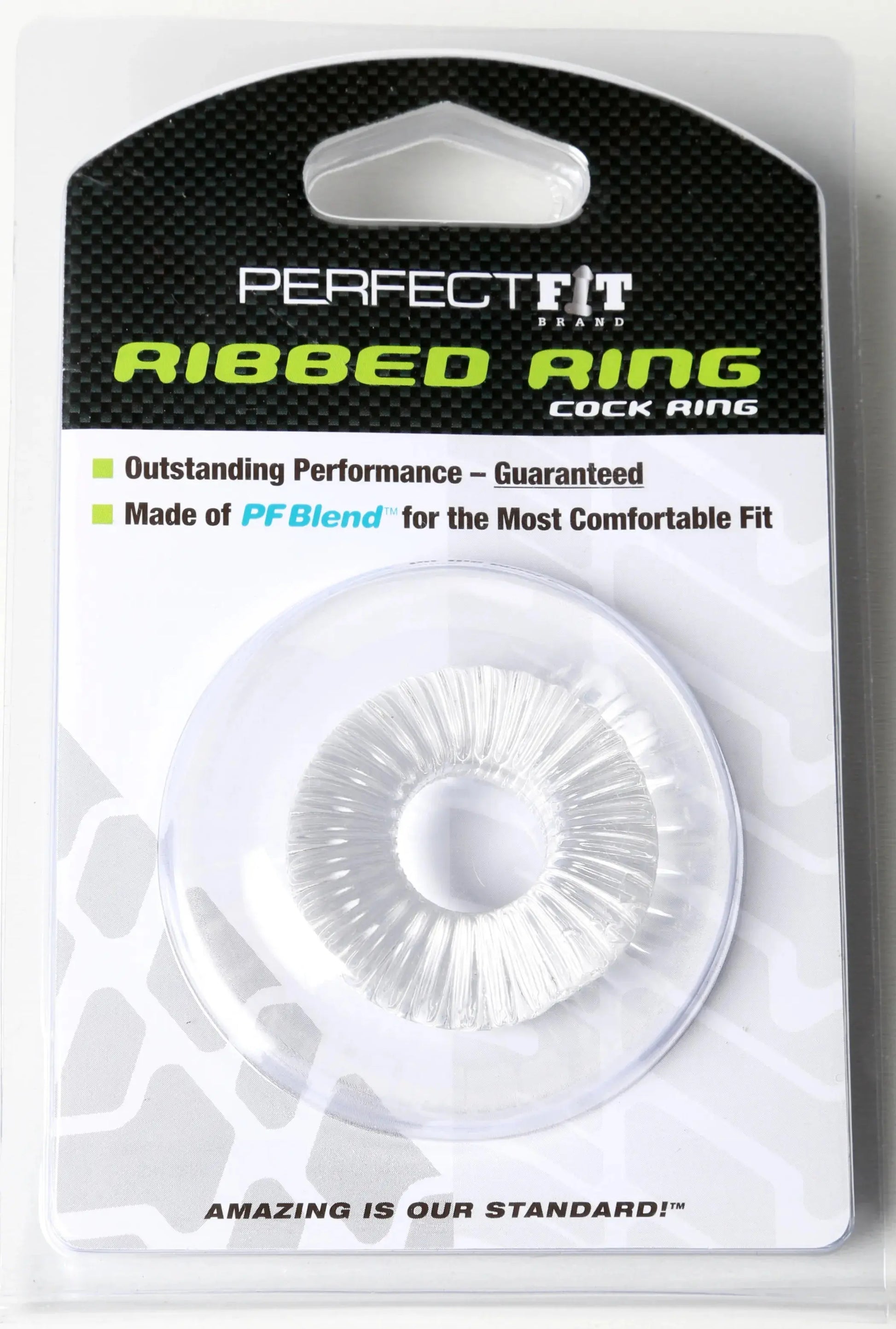 Ribbed Ring Ice Clear Perfect Fit