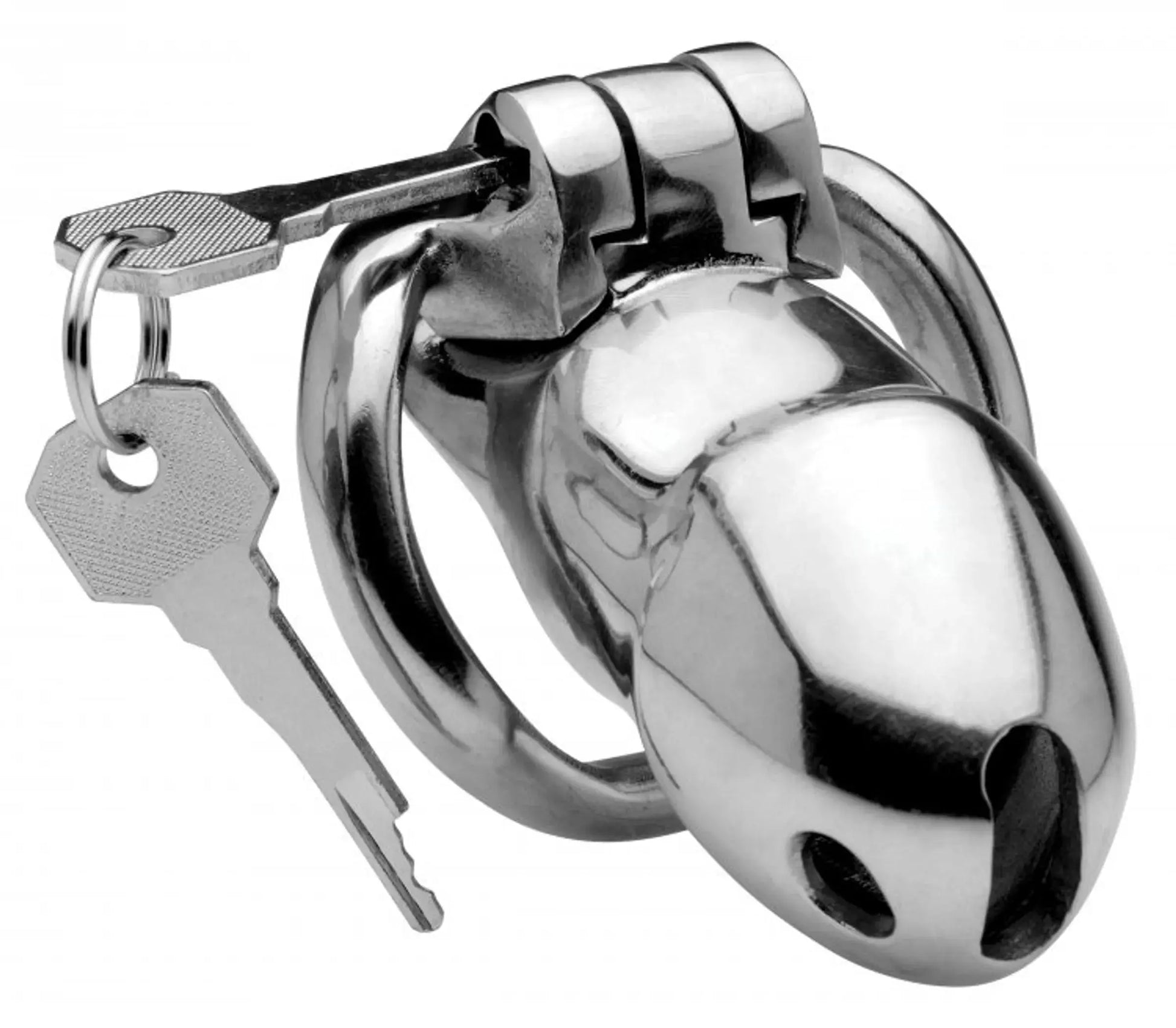 Rikers 24-7 Stainless Steel Locking Chastity Cage XR Brands