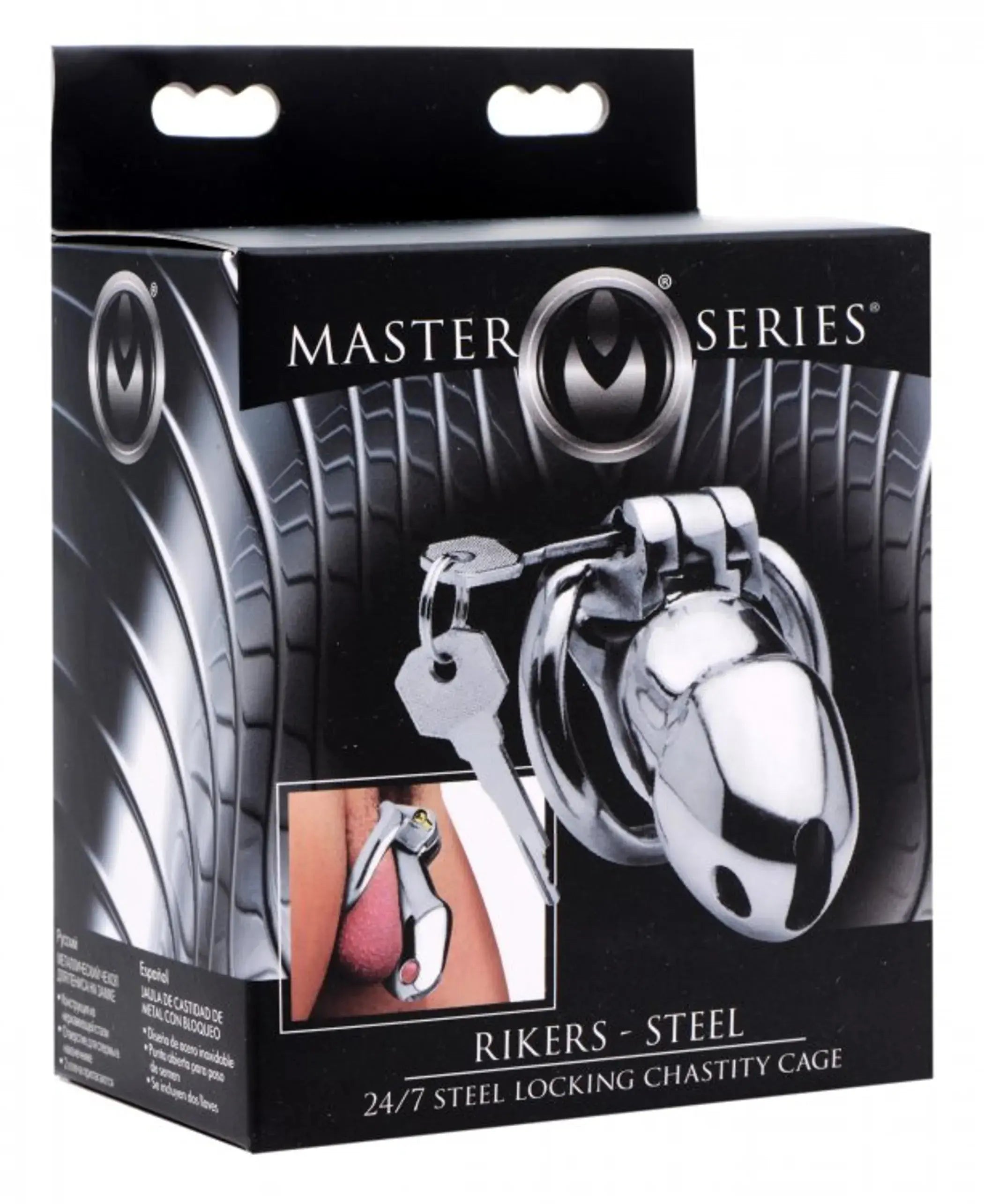 Rikers 24-7 Stainless Steel Locking Chastity Cage XR Brands