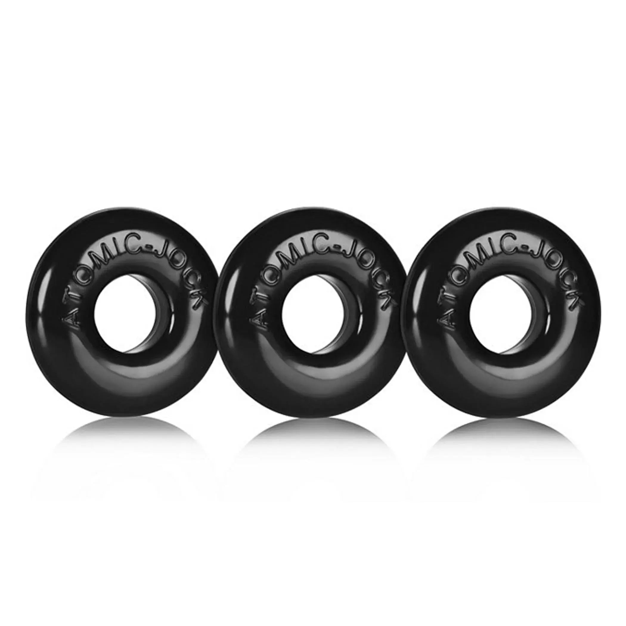 Ringer 3-Pack Cock Rings In Black OXBALLS