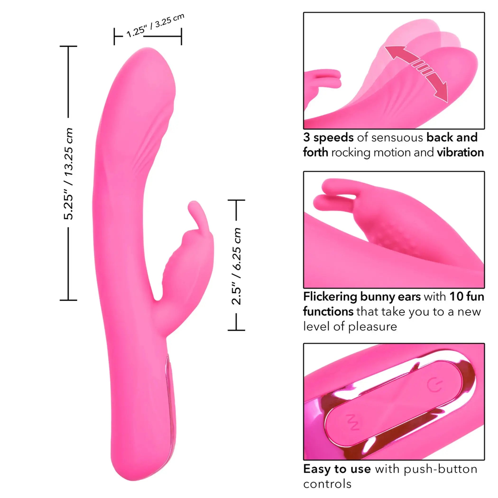 Rocking Rabbit Vibrator - Pink California Exotic Novelties