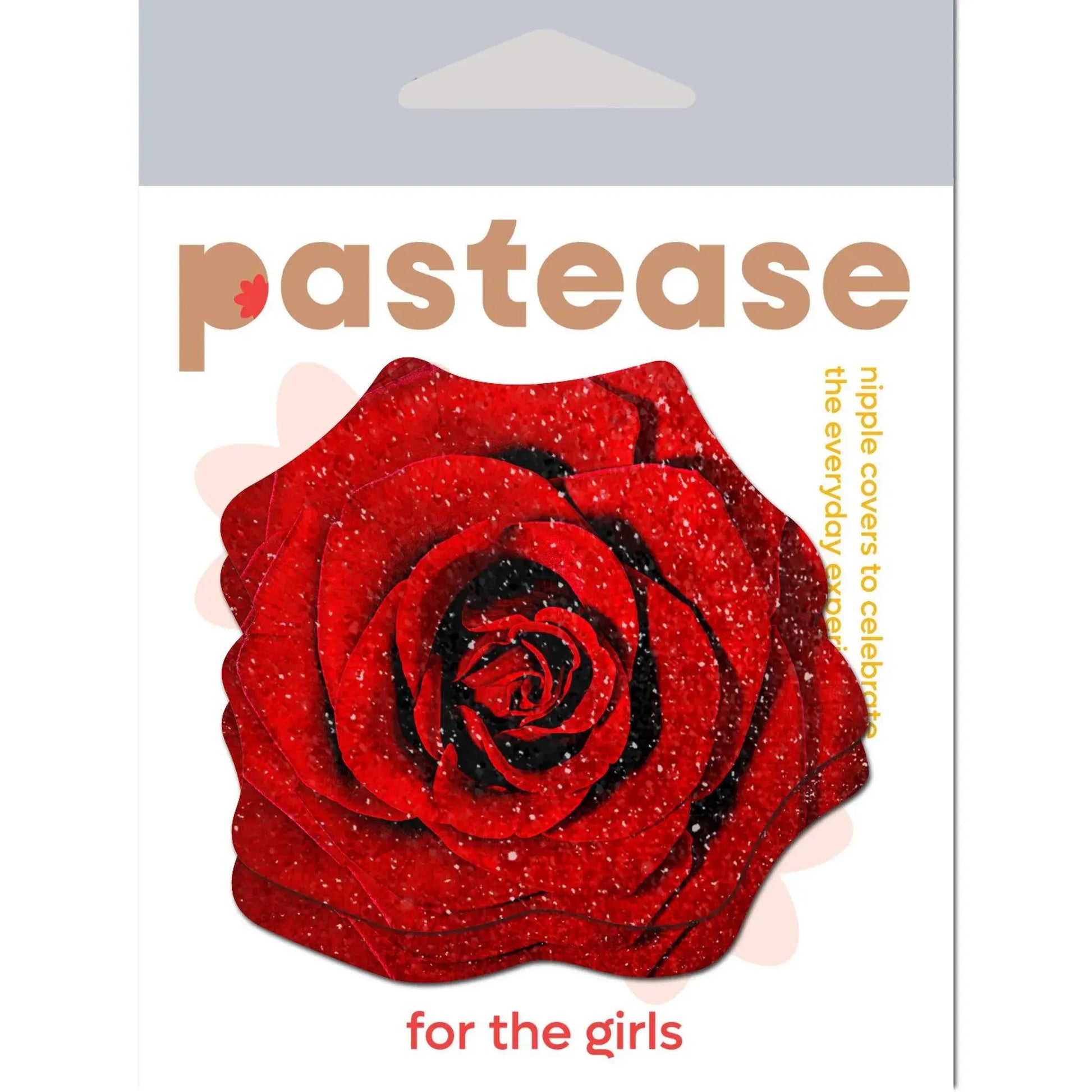 Rose Red Glitter Velvet Nipple Pasties Pastease