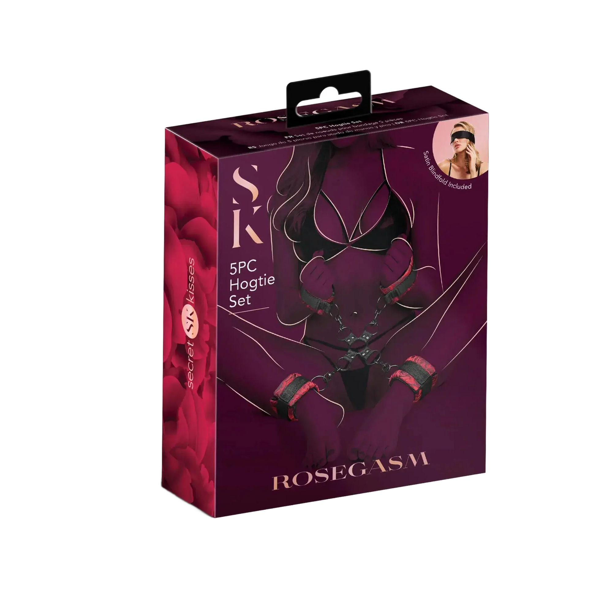 ROSEGASM 5PC HOG TIE SET W/ BLINDFOLD X-Gen Products