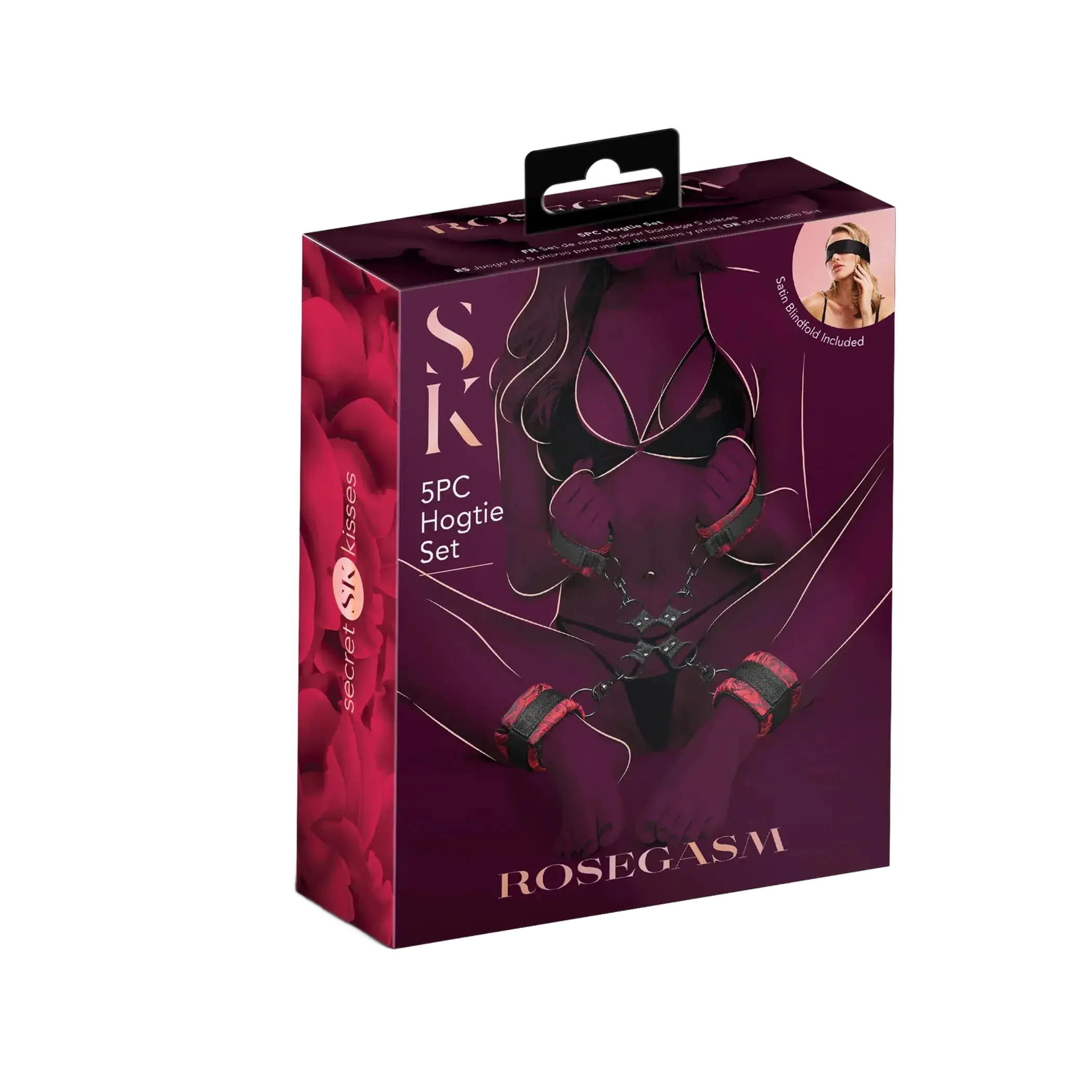ROSEGASM 5PC HOG TIE SET W/ BLINDFOLD X-Gen Products