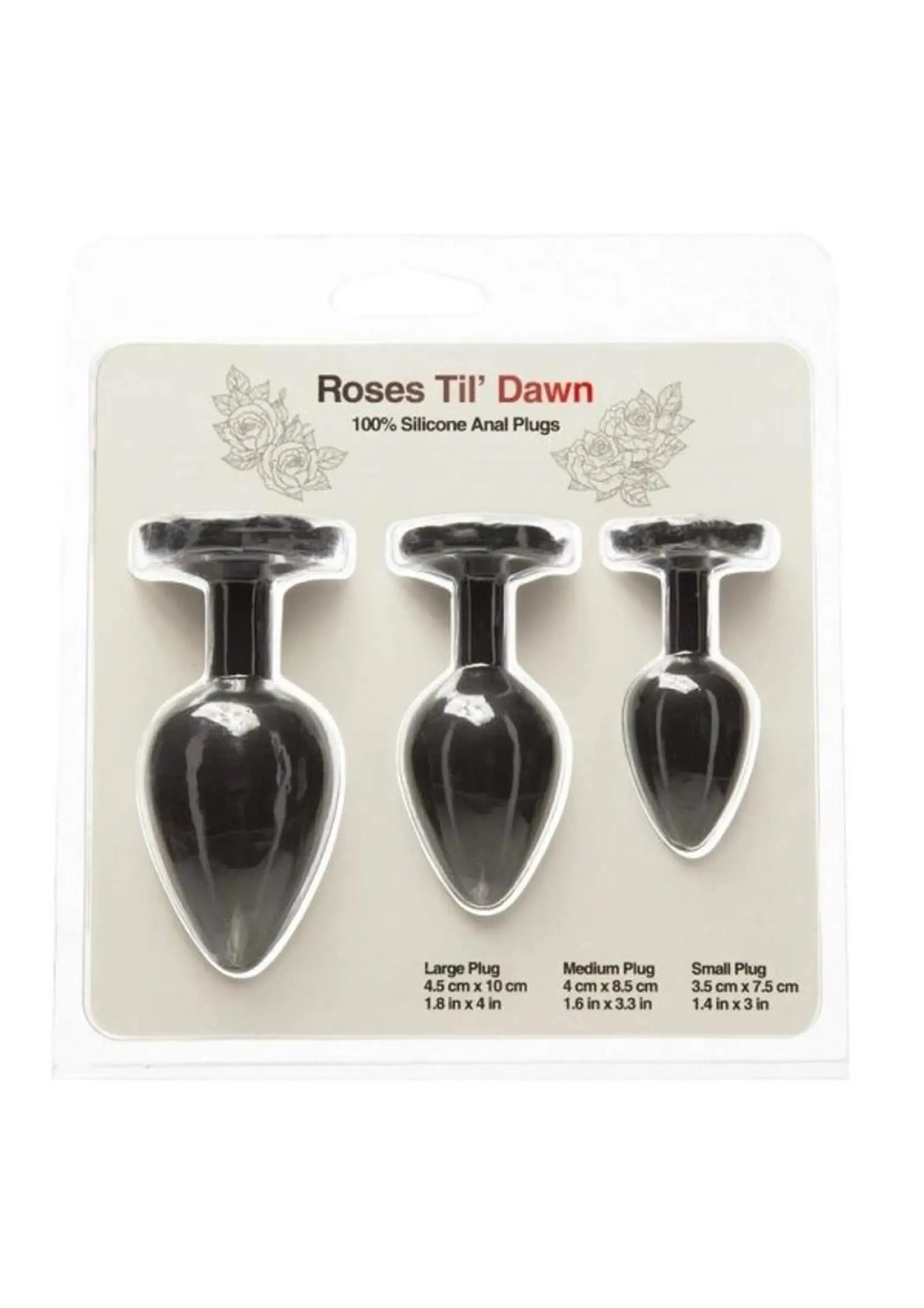 Roses Til Dawn Silicone Anal Plug Kit BMS Enterprises
