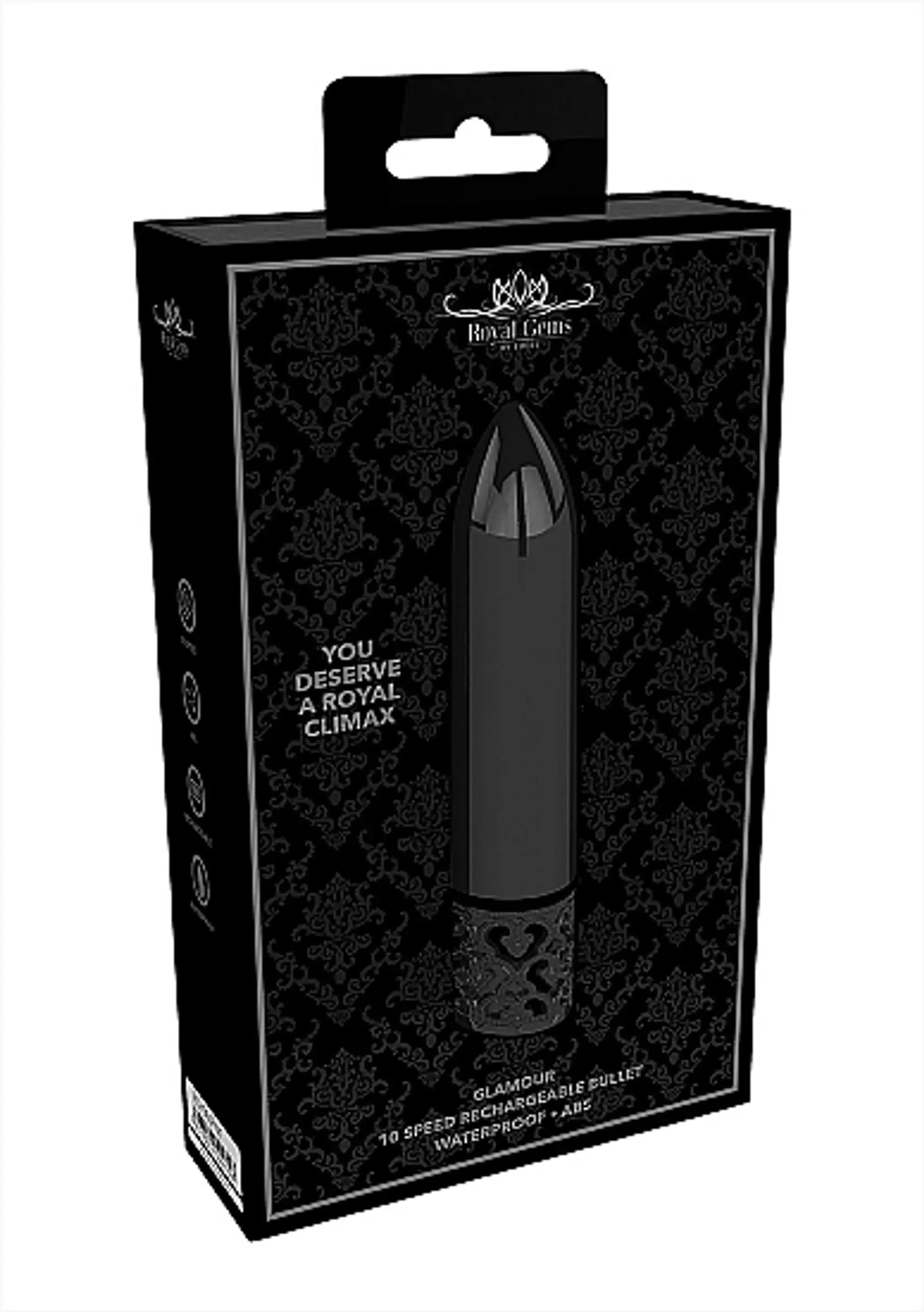 Royal Gems Glamor Bullet Vibrator Gunmetal SHOTS AMERICA