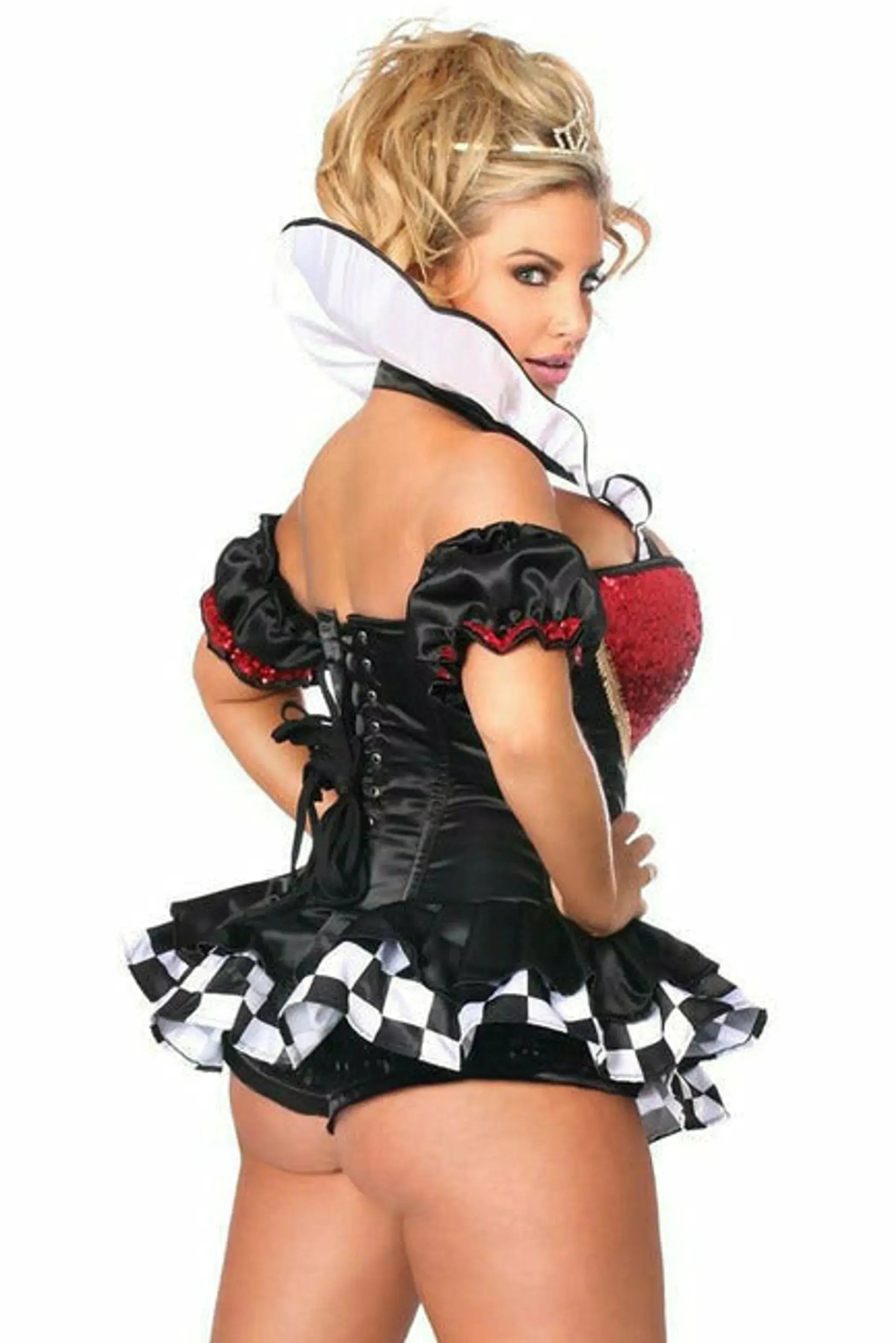 Royal Queen Corset Costume with Crown, Sleeves & Collar Daisy Corsets
