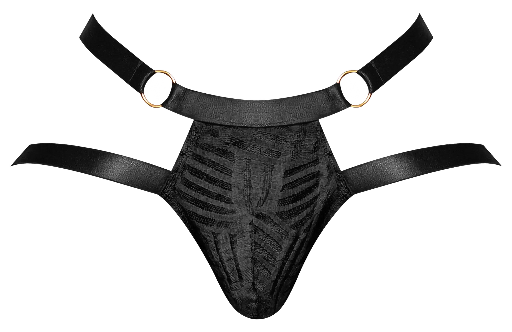 RUDE AWAKENING RING JOCK BLACK L/XL Male Power Lingerie