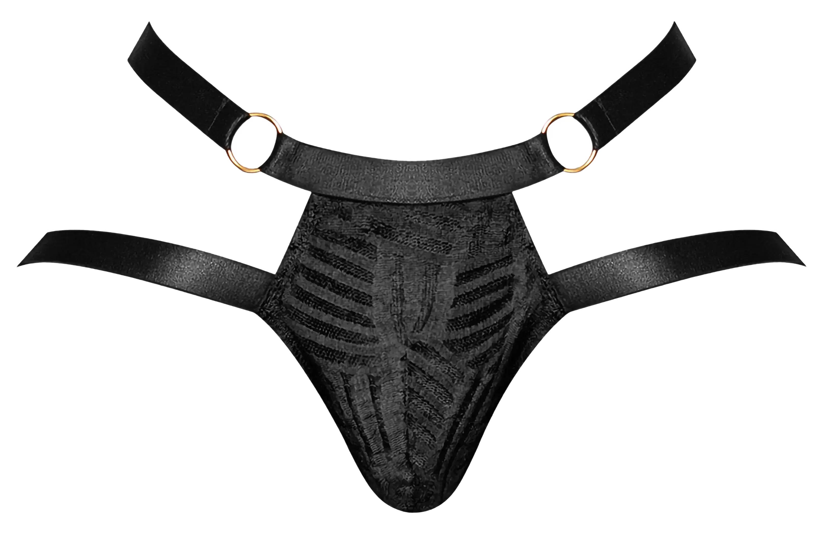 RUDE AWAKENING RING JOCK BLACK L/XL Male Power Lingerie