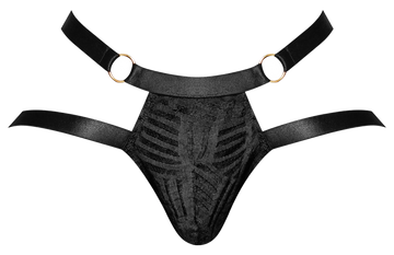 RUDE AWAKENING RING JOCK BLACK L/XL Male Power Lingerie